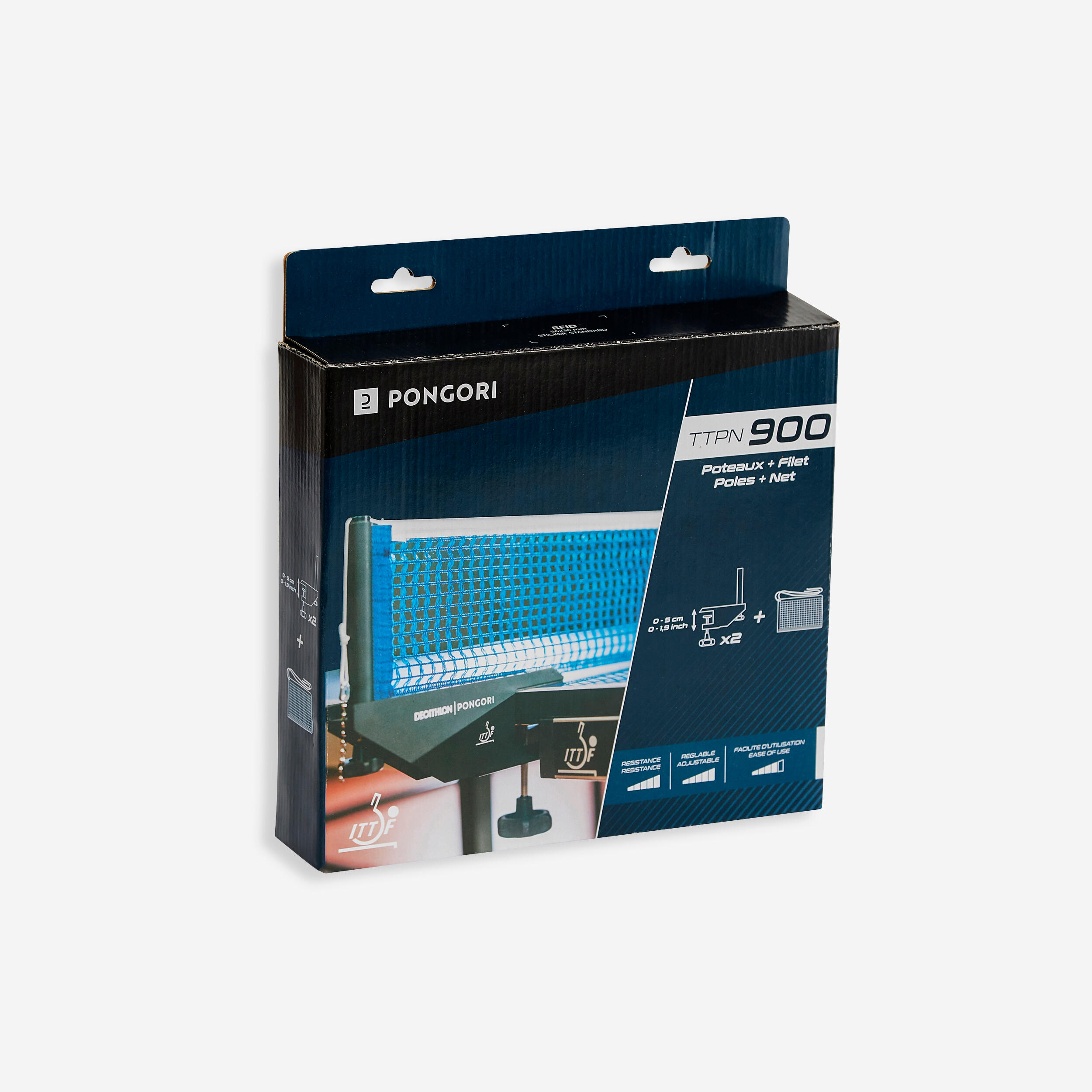 Słupki i siatka de do tenisa stołowego Pongori TTPN 900 ITTF