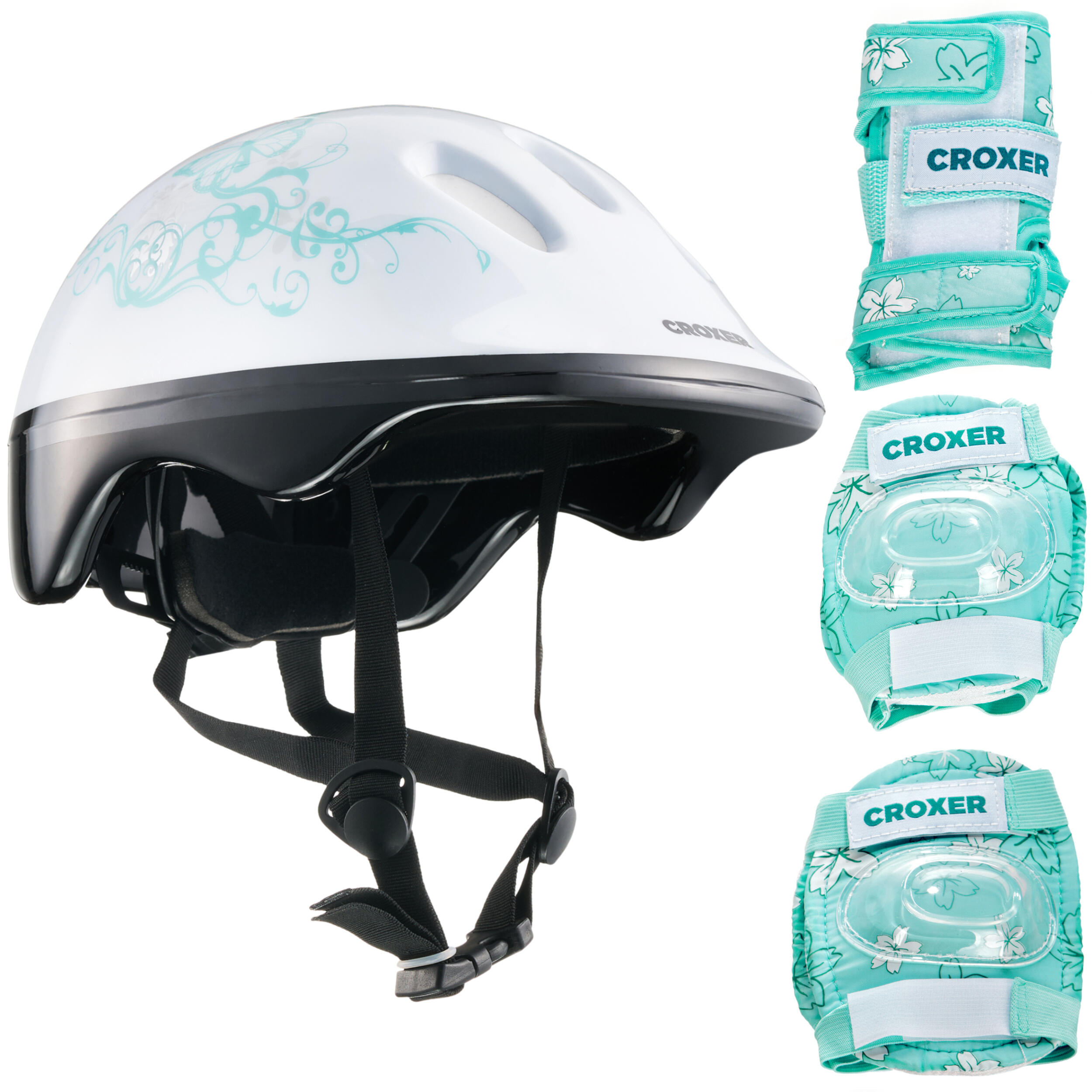 Zestaw Croxer Kask Silky + Ochraniacze Fibre