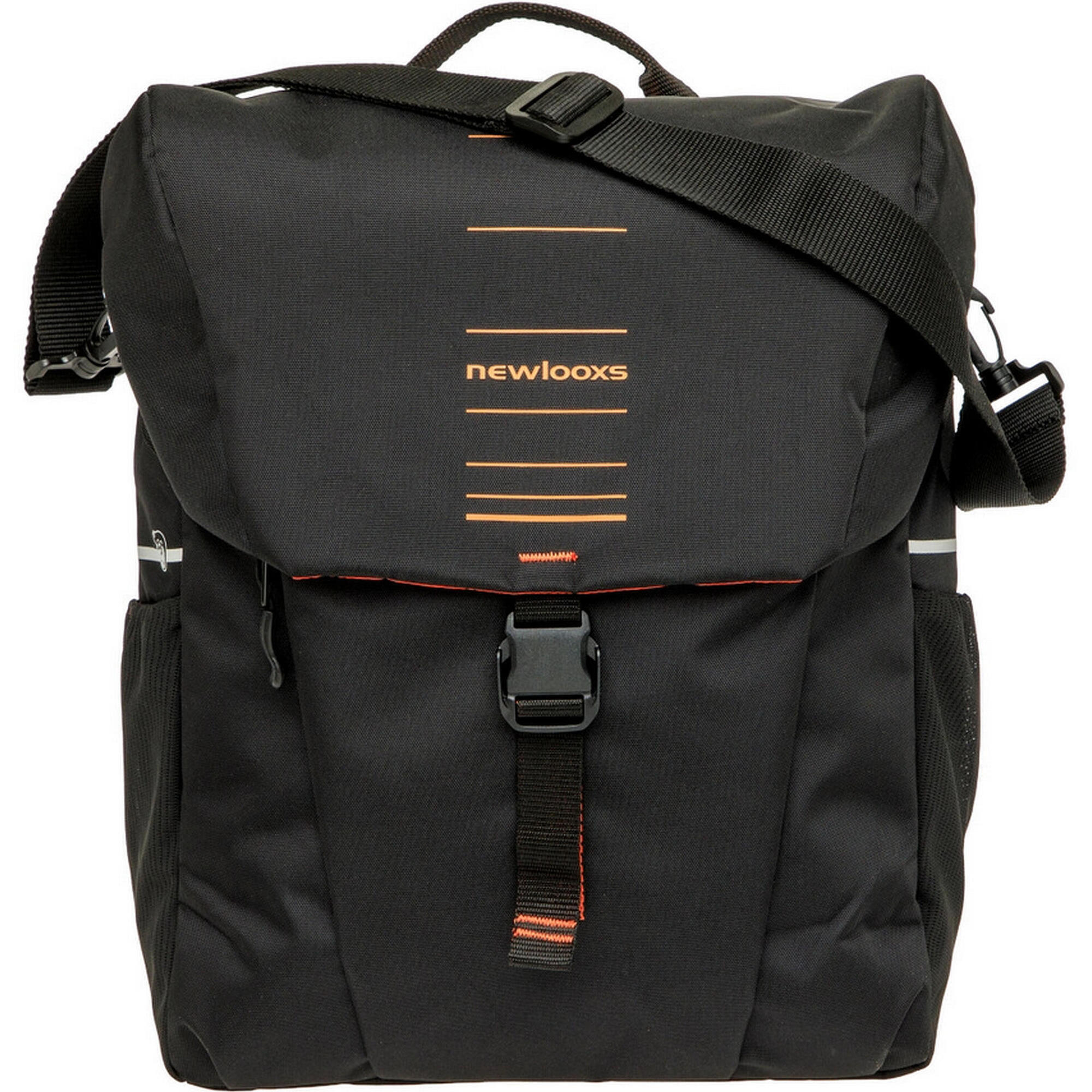 Torba rowerowa na bagażnik Vigo Single, czarno-pomarańczowa