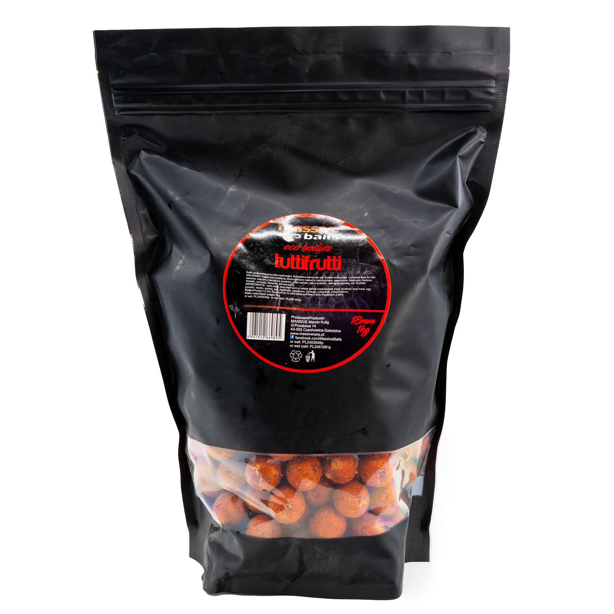 Kulki Massive Baits Eco Boilies Tuttifrutti 18Mm 1Kg