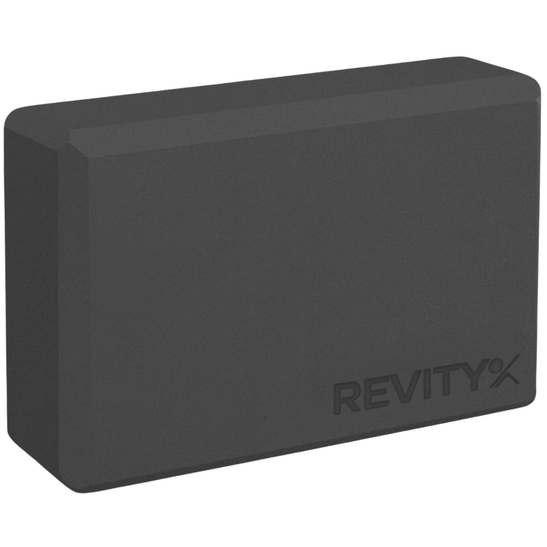 Kostka do jogi blok klocek Revity czarny EVA 23x15x7.5 cm
