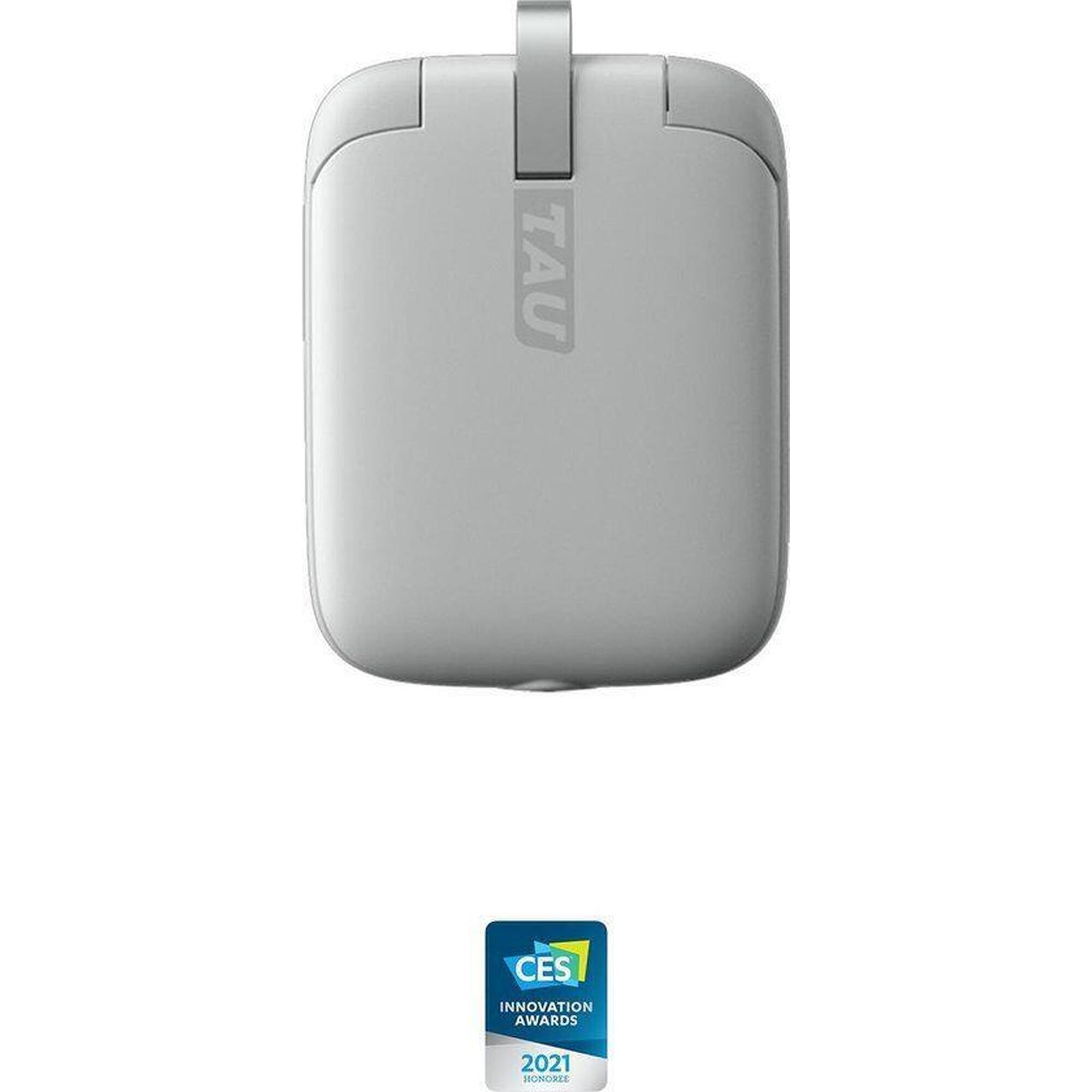 Mini powerbank TAU (1400 mAh) ze zintegrowanym kablem powerbank 3w1