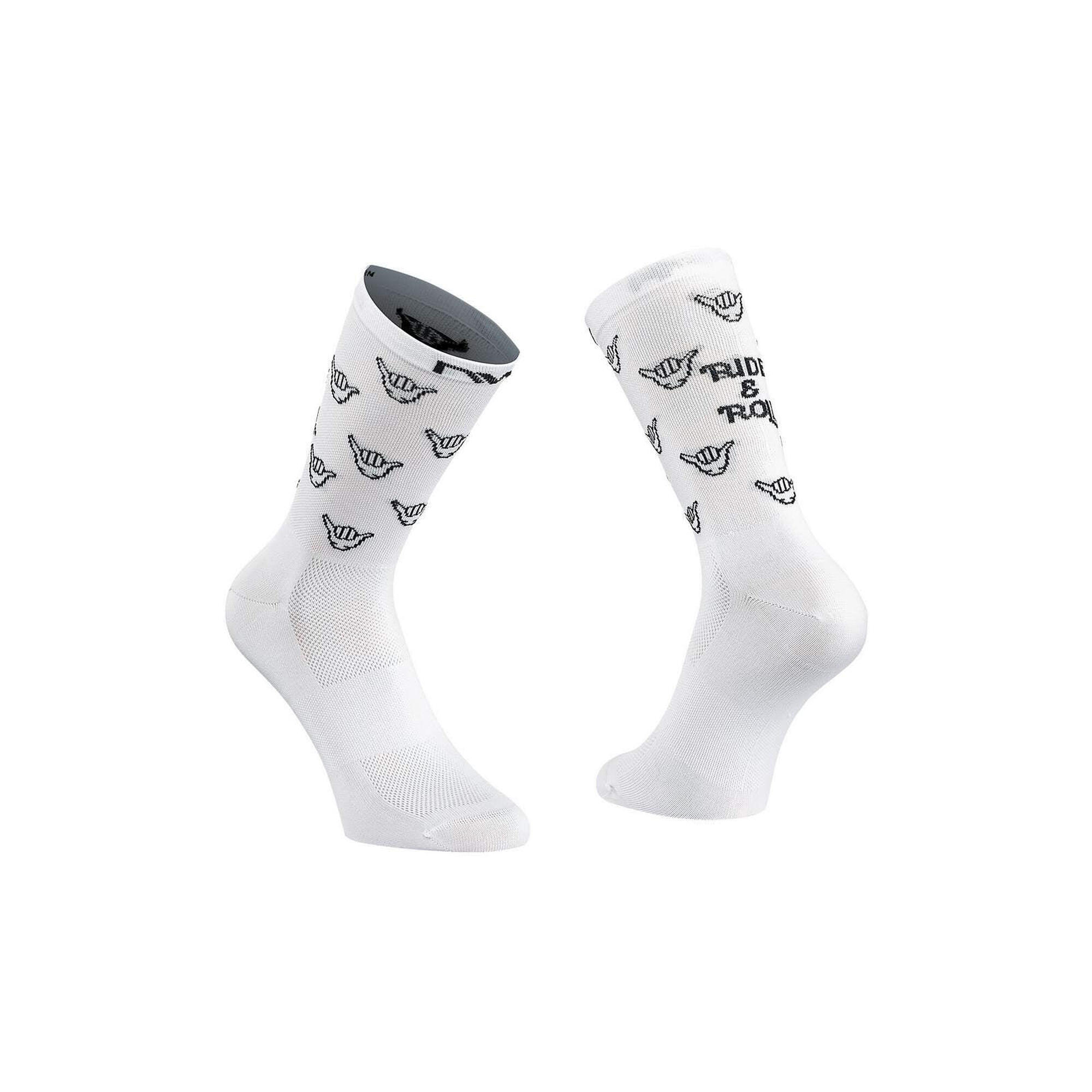 Skarpety rowerowe NORTHWAVE Ride &Roll Sock biały