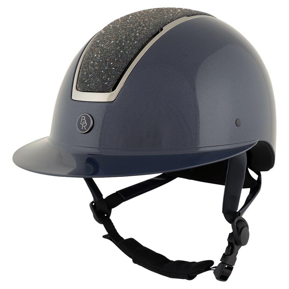 Kask jeździecki z daszkiem polo BR Equitation Omega Glamourous Glossy