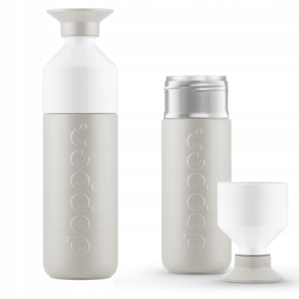Butelka termiczna Dopper Gentle Grey 580 ml z kubkiem termos ekologiczna