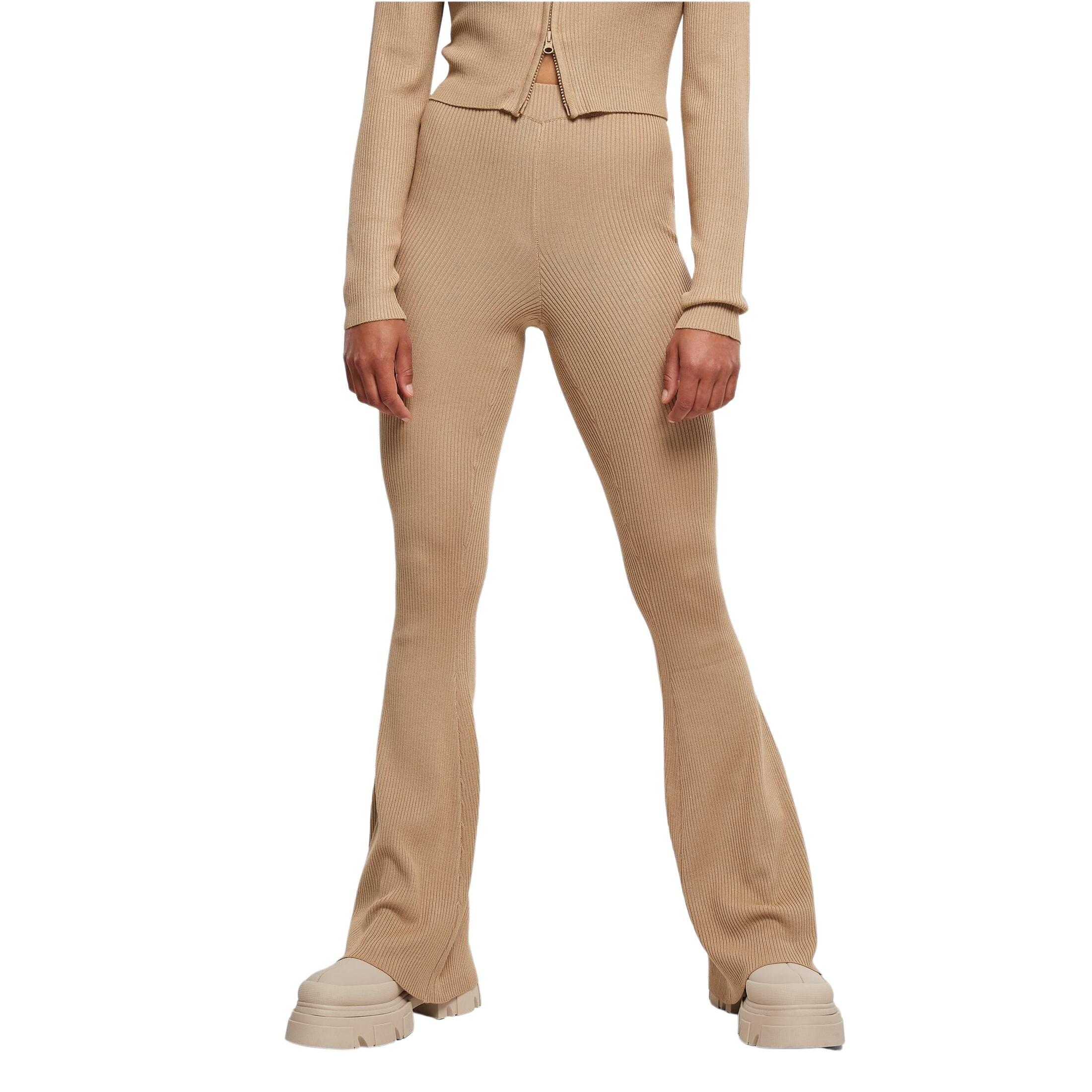 Legging kobieta z dzianiny Urban Classics Rib Bootcut