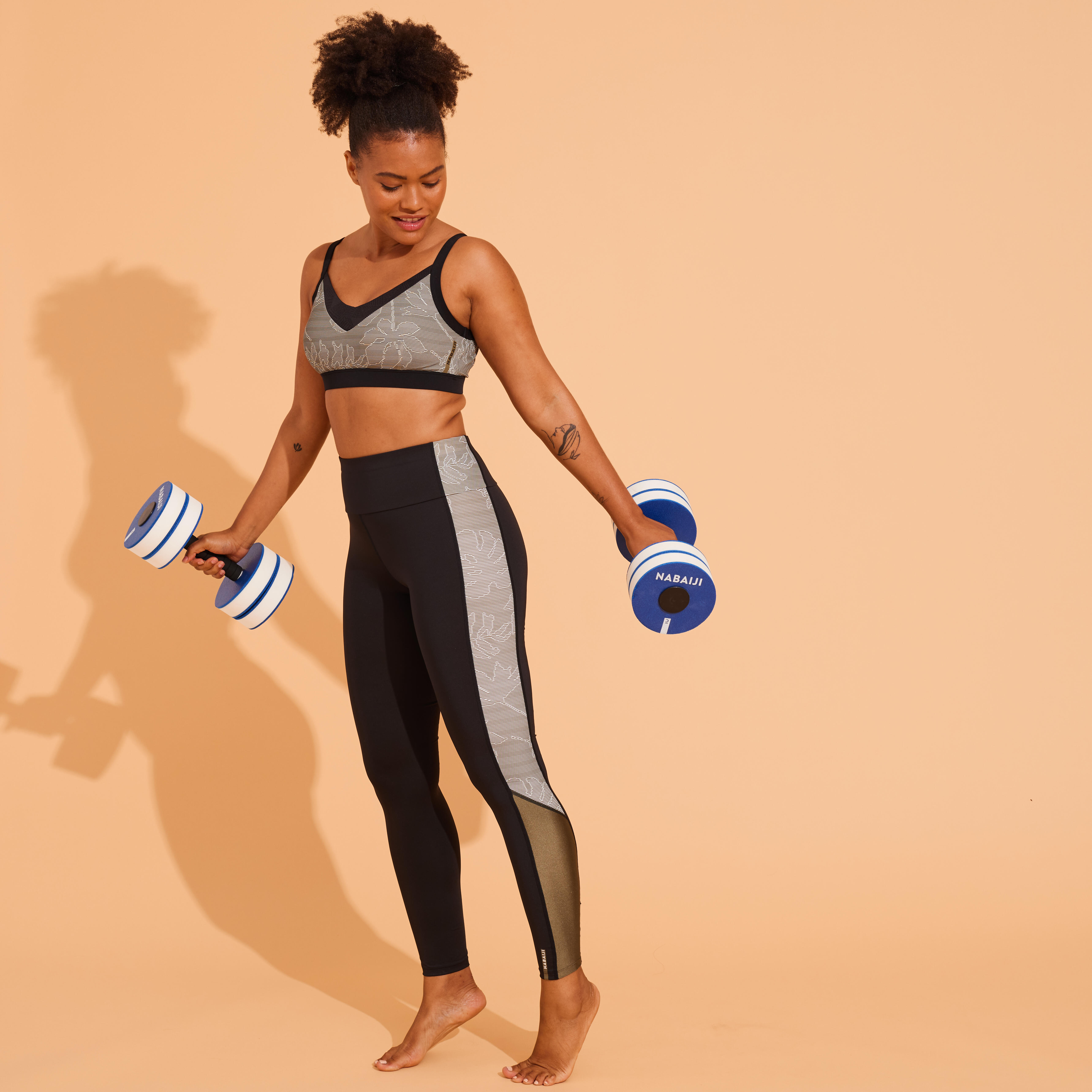 Dół stroju legginsy do gimnastyki w wodzie/aquabike damskie Nabaiji Monica Lia