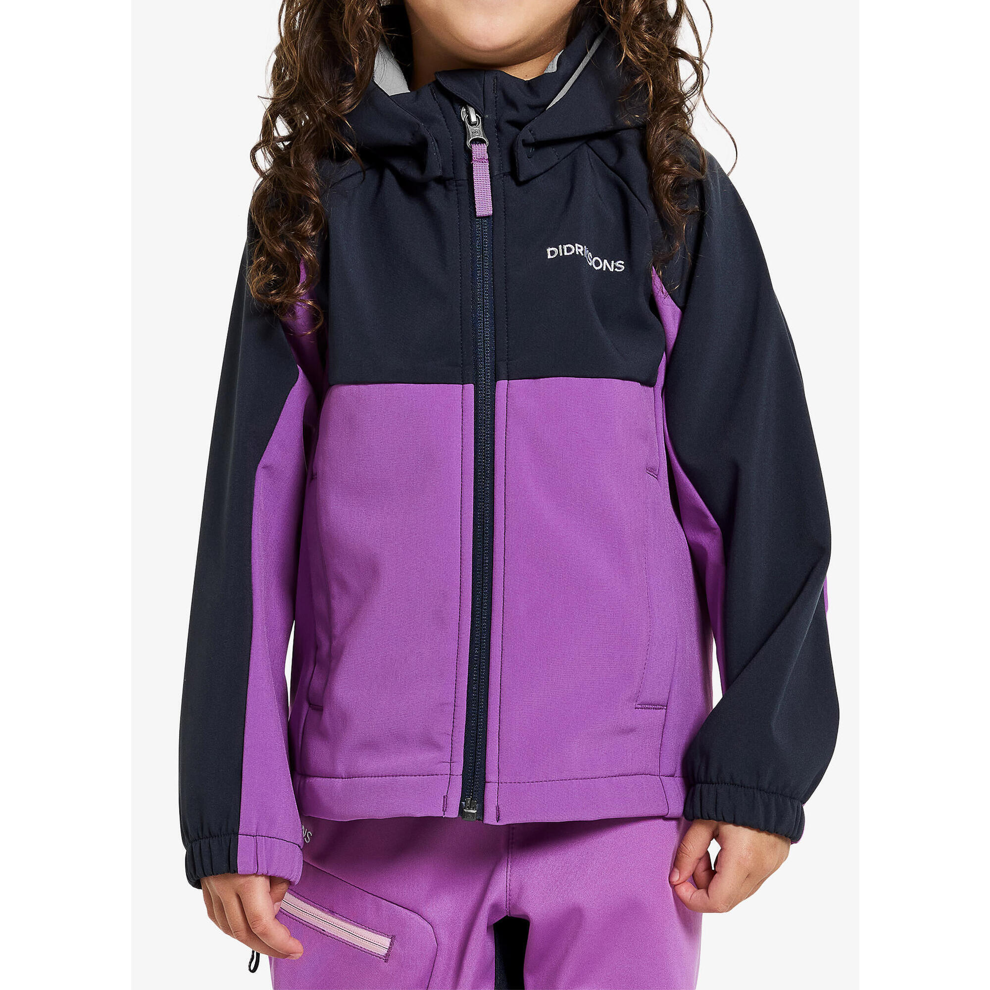 Kurtka dziecięca Didriksons Troel Jacket 4 - tulip purple 90 cm