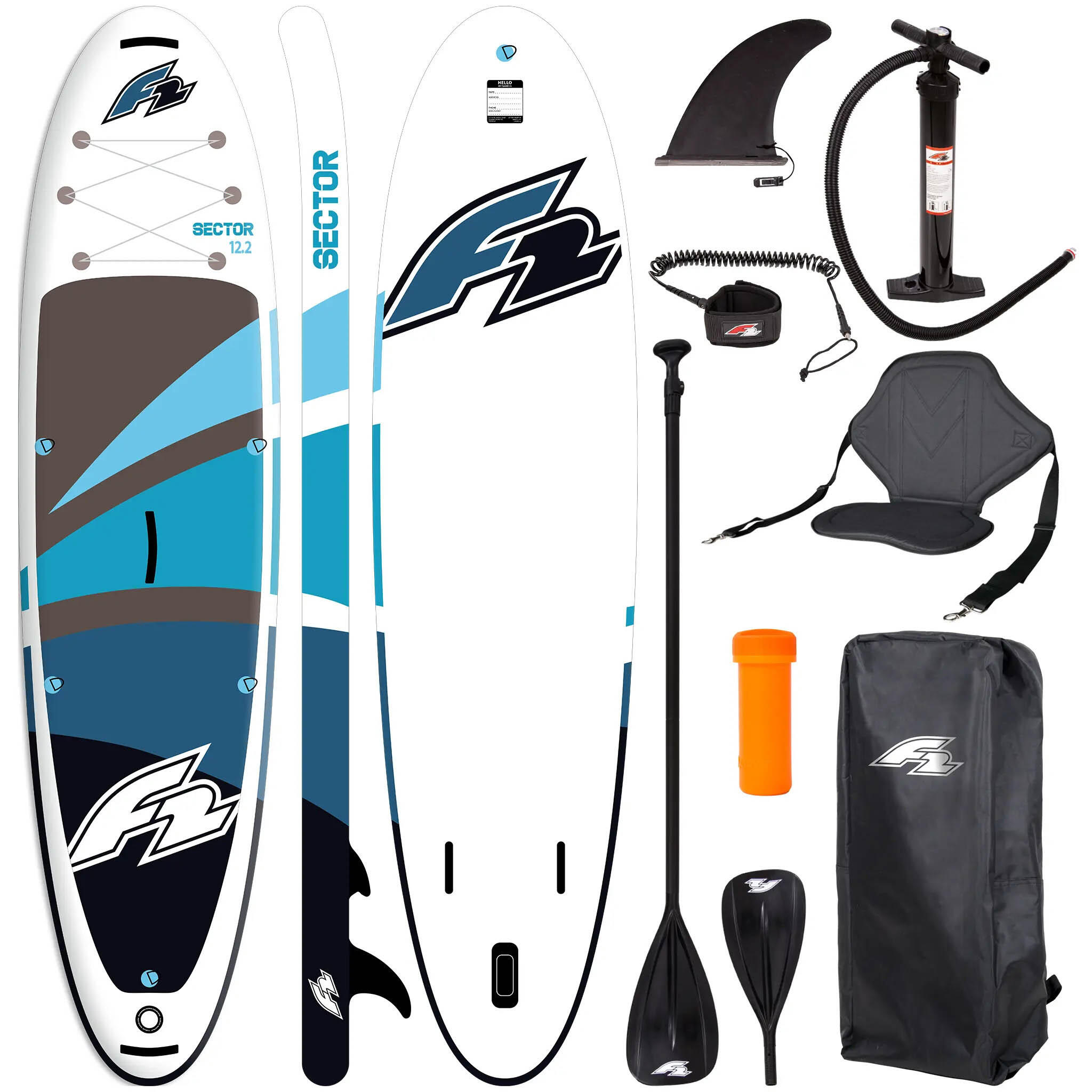 Deska Sup Pompowana F2 Sector 12'2" 372 CM BLUE COMBO