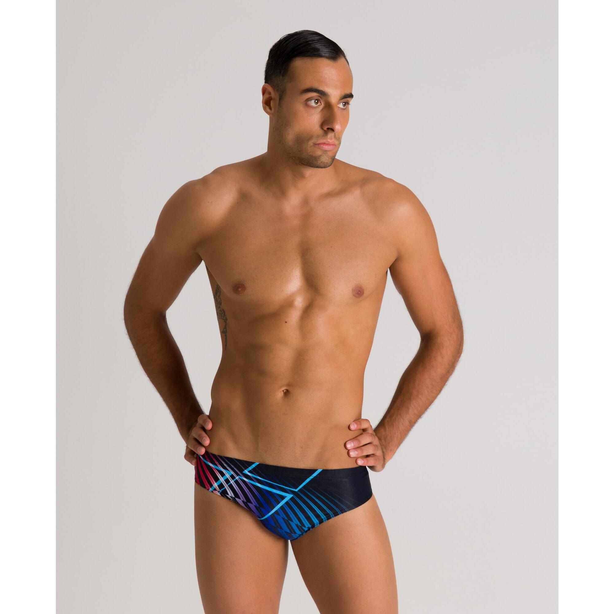 Kąpielówki slipy męskie na basen Arena Optical Waves Brief