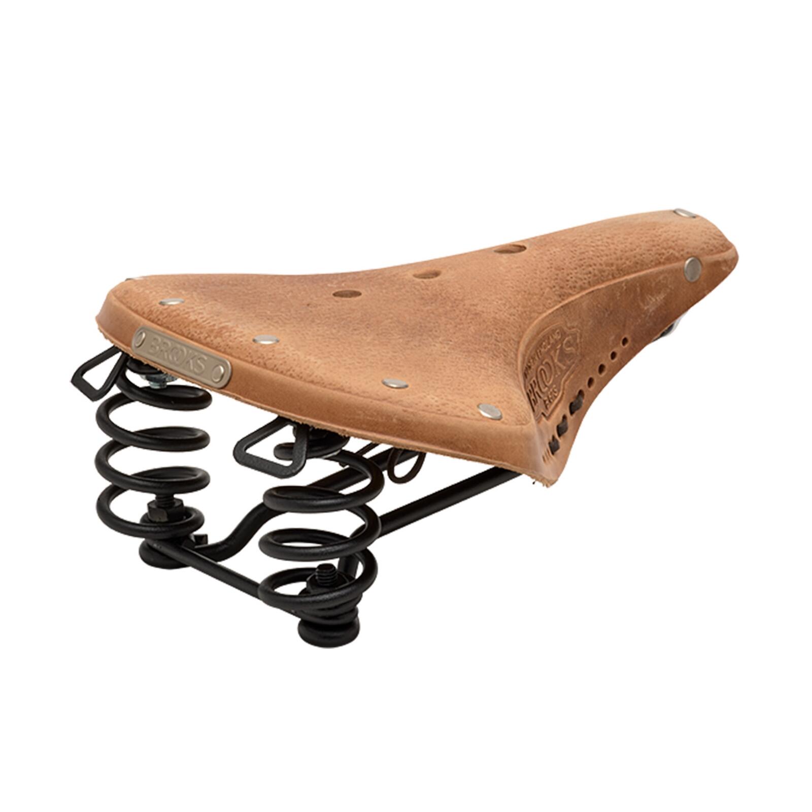 Siodełko Rowerowe B67S Postarzane Damskie Brązowe