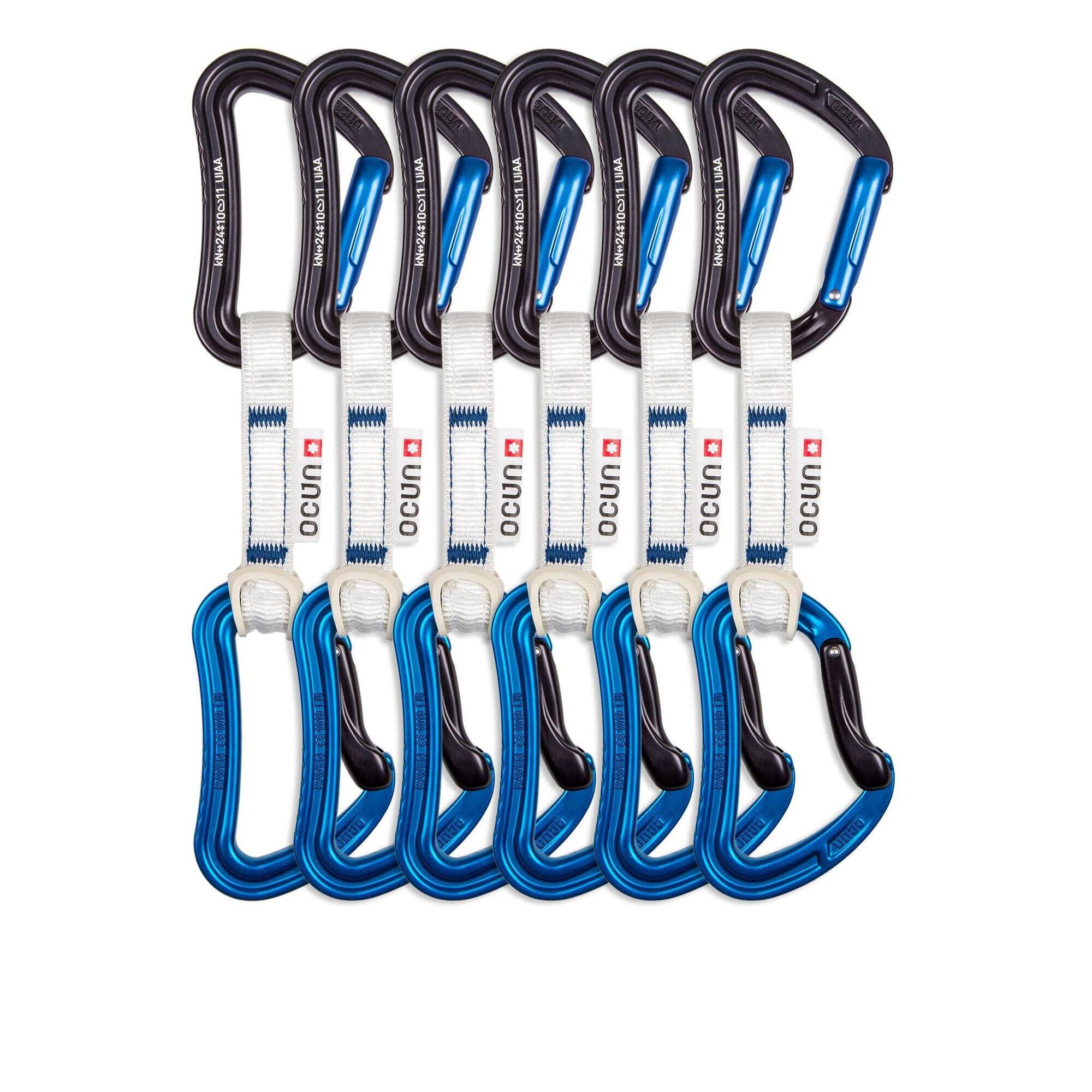 Ekspresy wspinaczkowe Ocun Raven QD Bio-Dyn-Ring 15 mm 10 cm 6-pack - blue