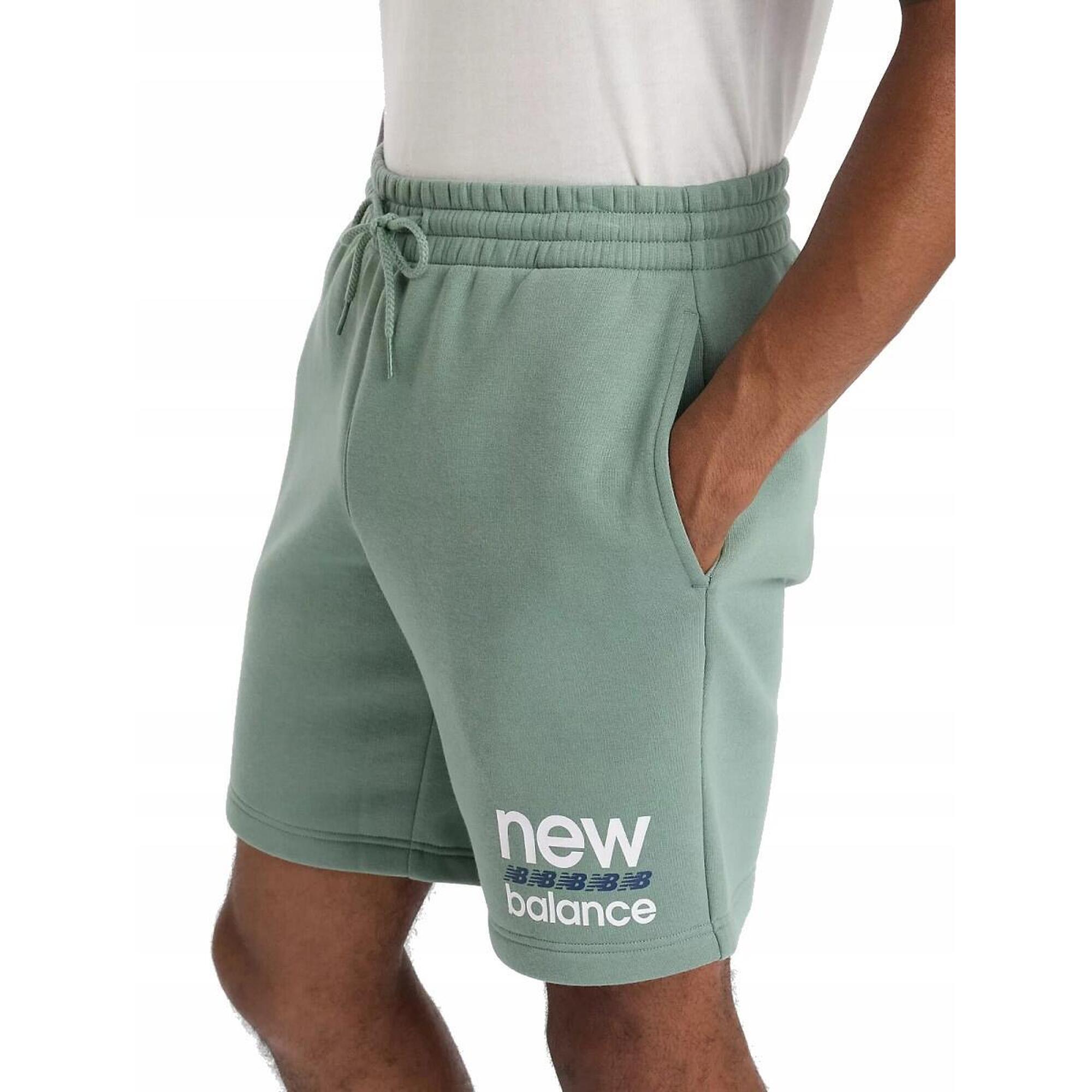 SPODENKI SZORTY męskie NEW BALANCE MS51940DKJ dresowe bawełniane zielone L