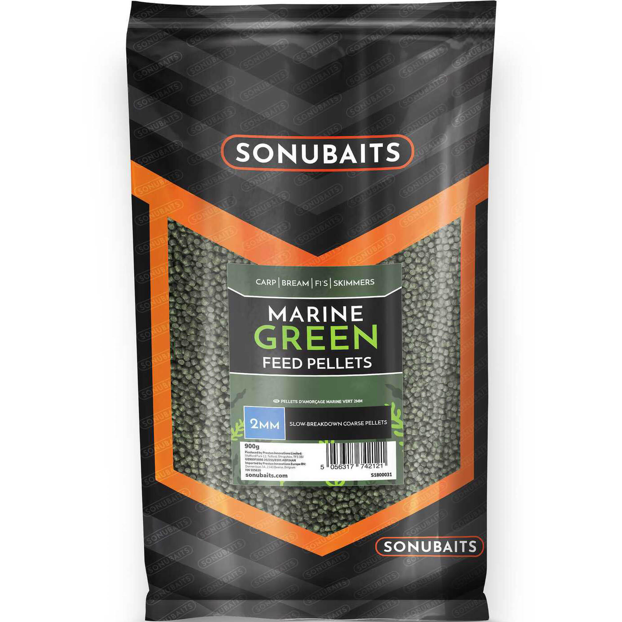 Pellet Zanętowy Sonubaits Marine Green Feed Pellets 8Mm 900G