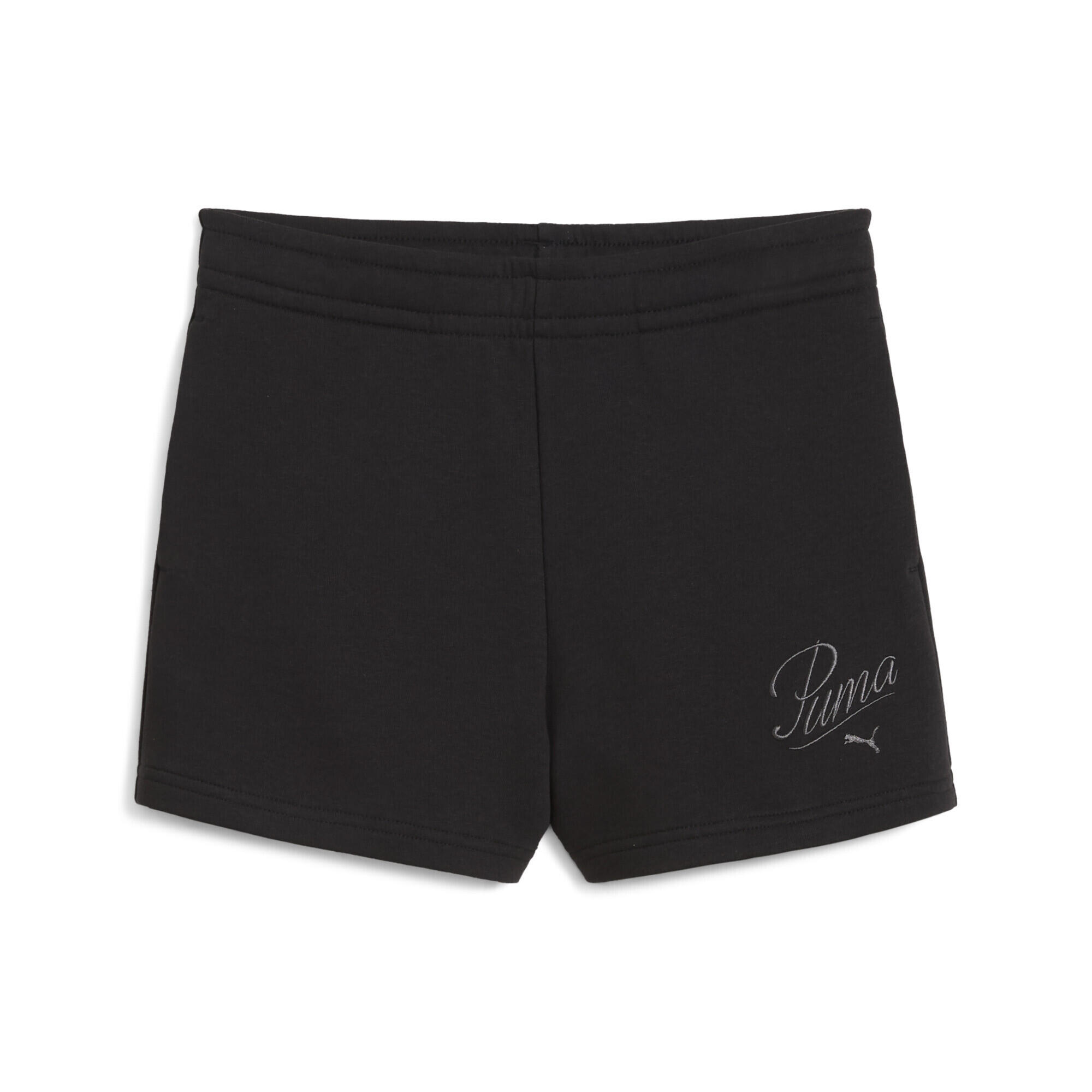 Młodzieżowe szorty Essentials Script PUMA Black
