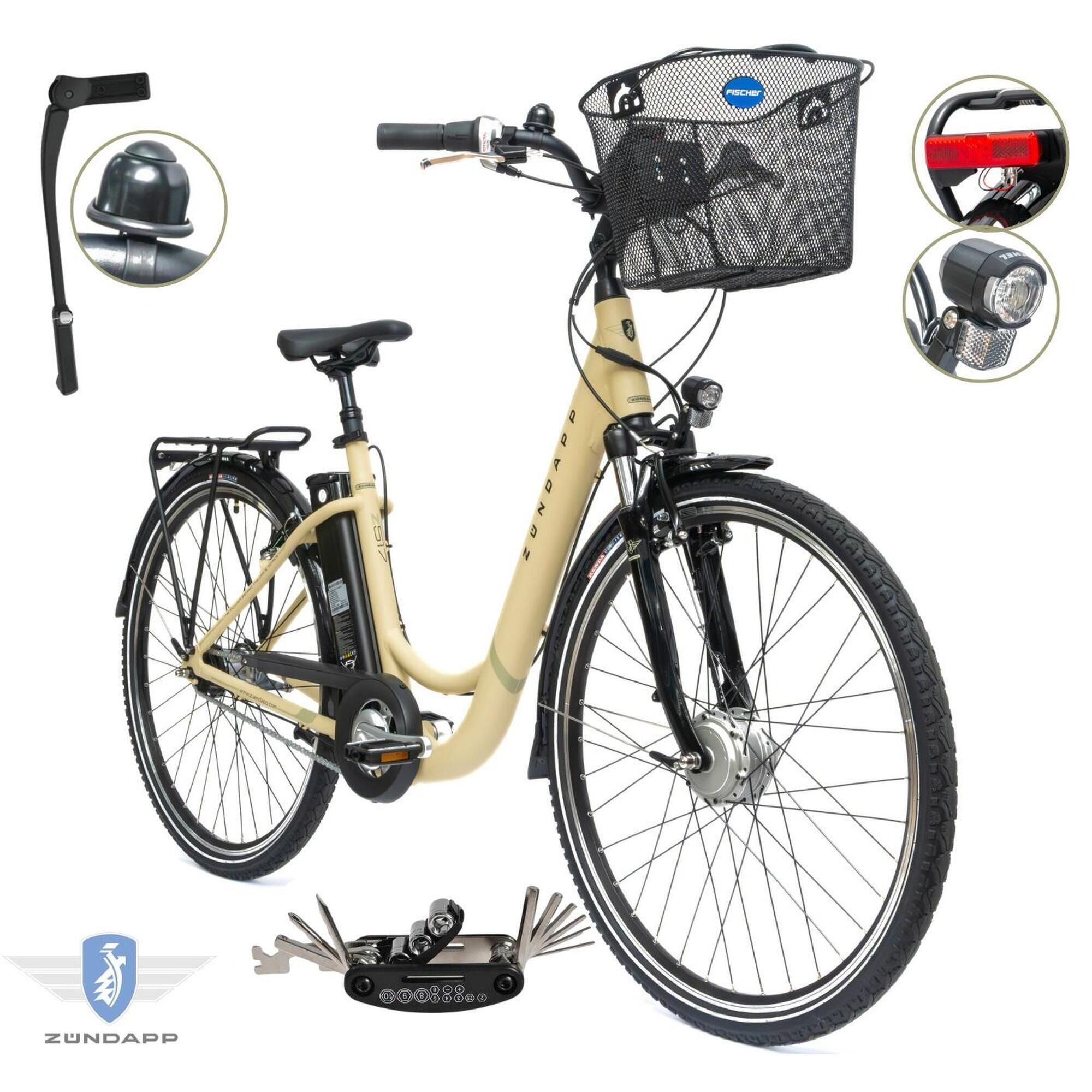 Rower Elektryczny Damski Miejski Koła 28" 250 W LCD Alu SHIMANO Nexus 2025