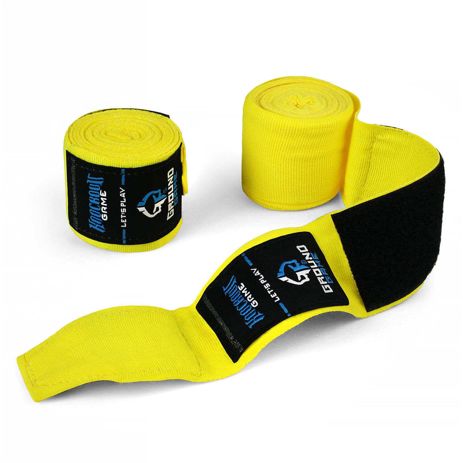 Bandaże bokserskie Ground Game Neon Żółte