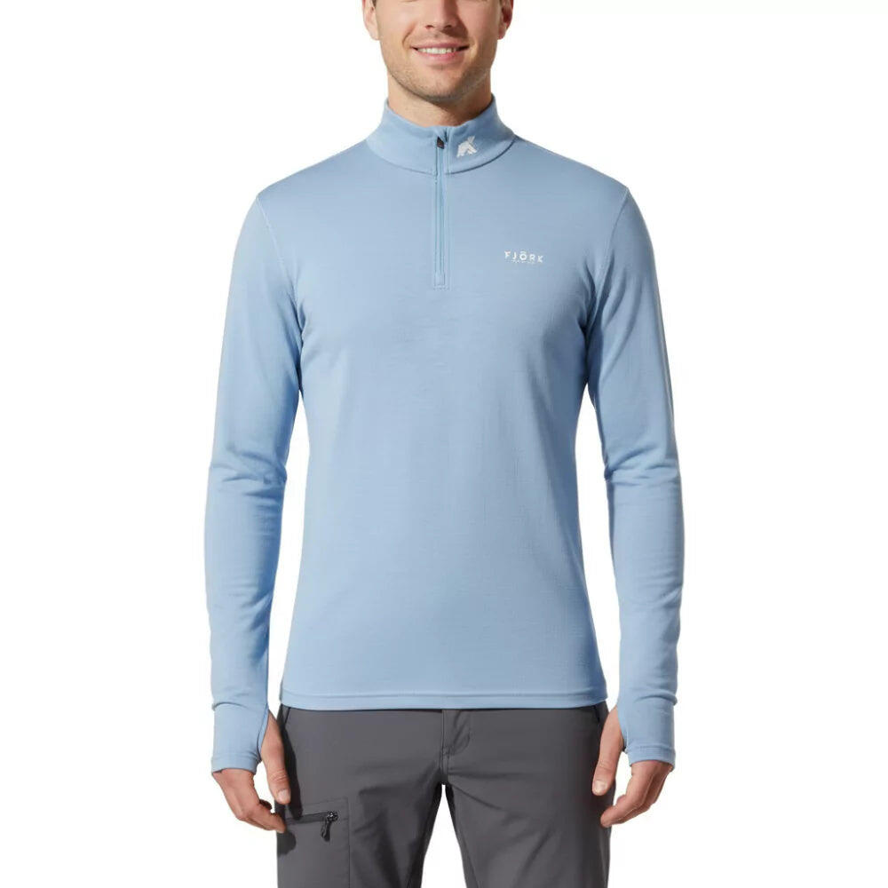 Finn Zip 210 dla mężczyzn – techniczna warstwa podstawowa z wełny merynosowej