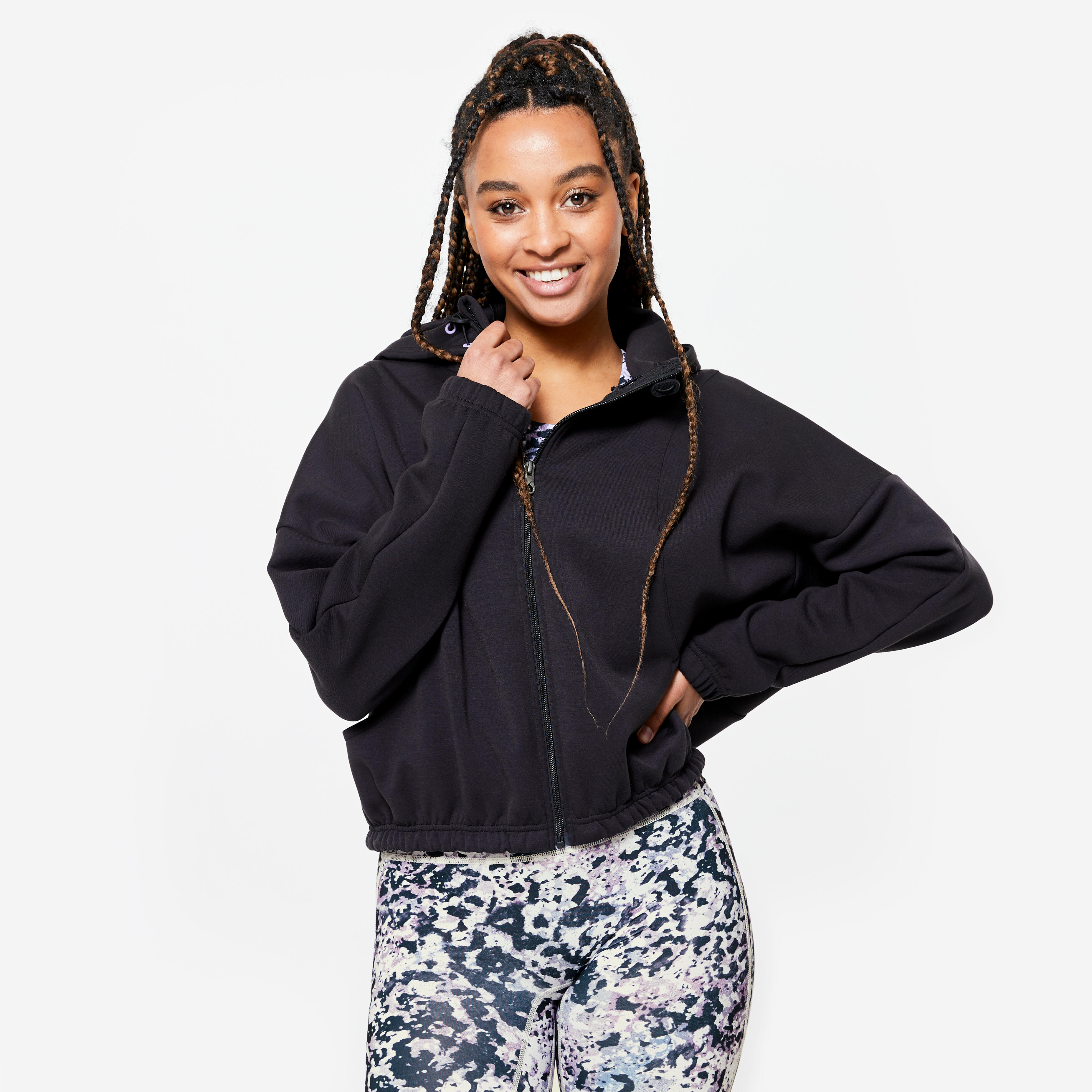 Bluza z kapturem damska Domyos fitness