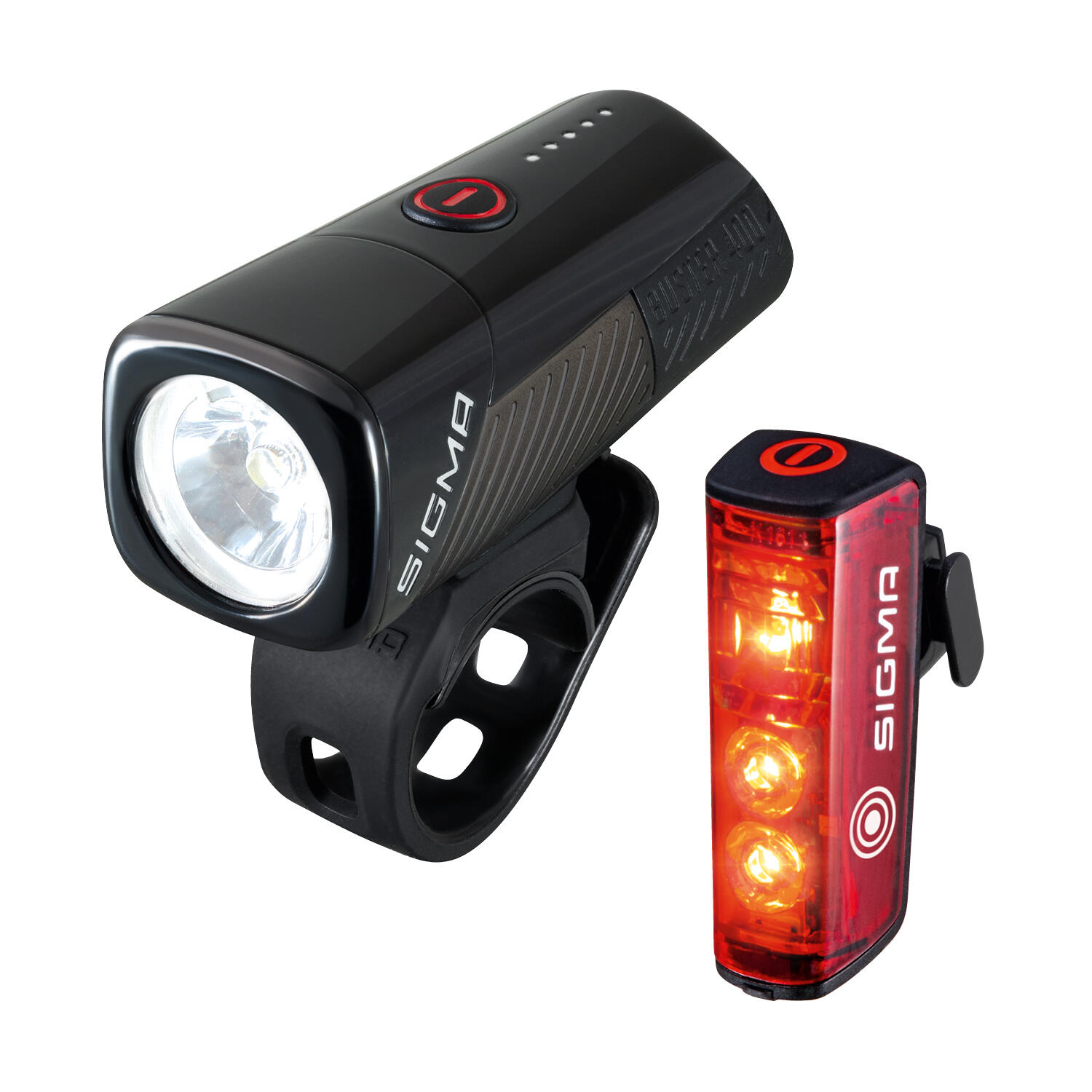 Zestaw oświetlenia rowerowego przód i tył Sigma Buster 400 - Blaze Flash Led USB
