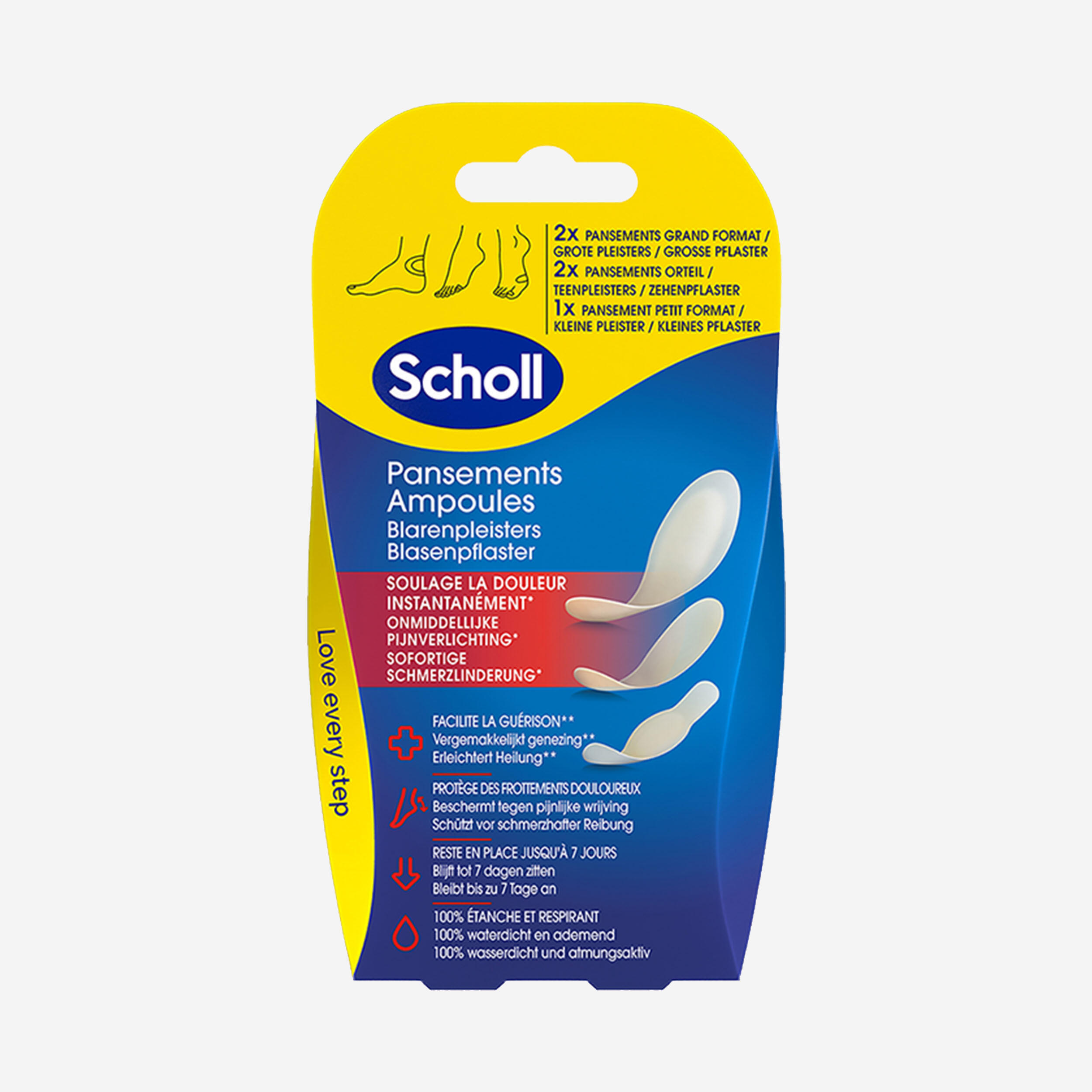 Hydrokoloidowe opatrunki na pęcherze w kształcie dostosowanym do palców stóp x5