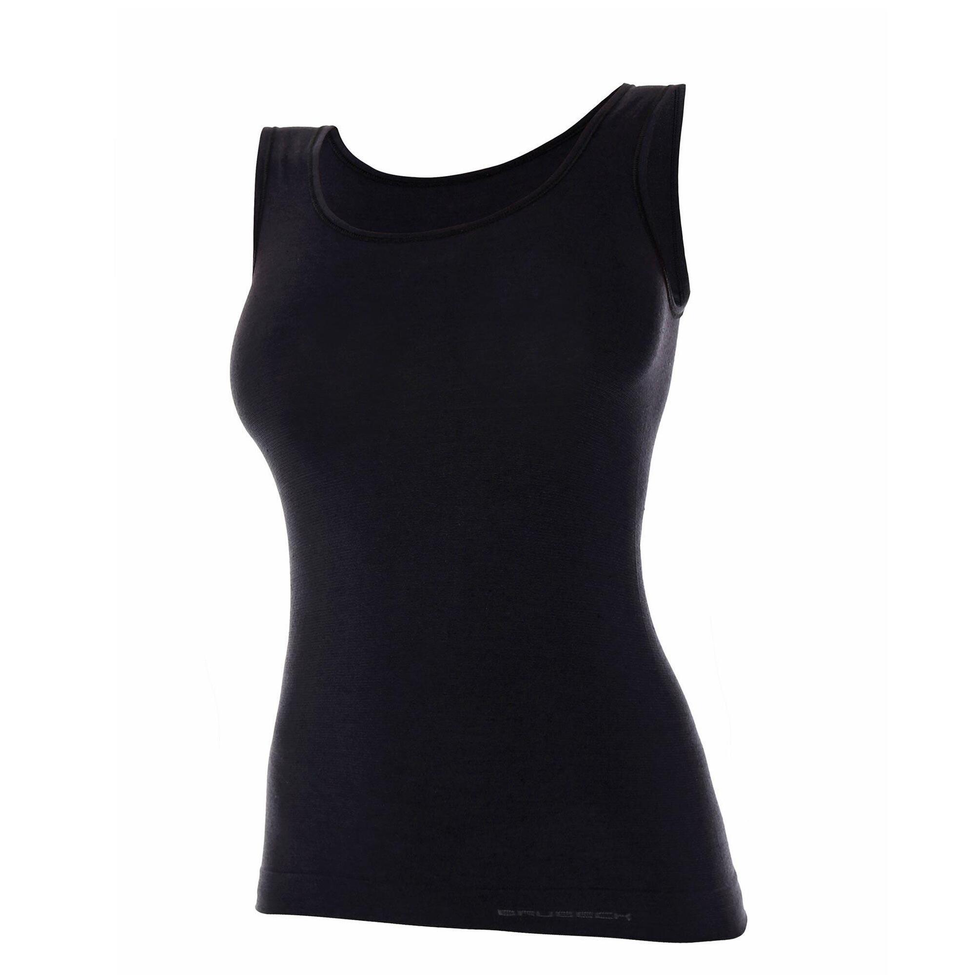 Koszulka damska plus size bez rękawów Brubeck COMFORT WOOL