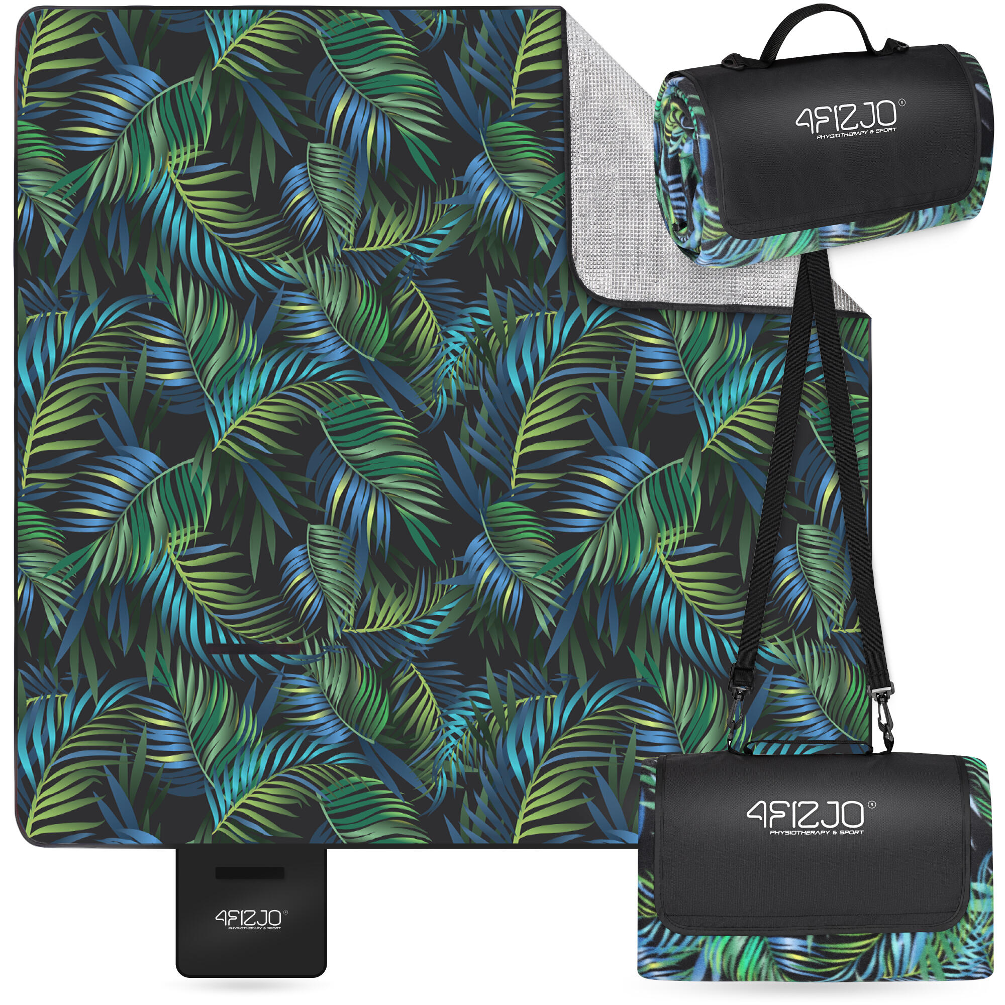 Koc piknikowy wodoodporny mata z izolacją plażowa 4FIZJO 200 x 200 cm