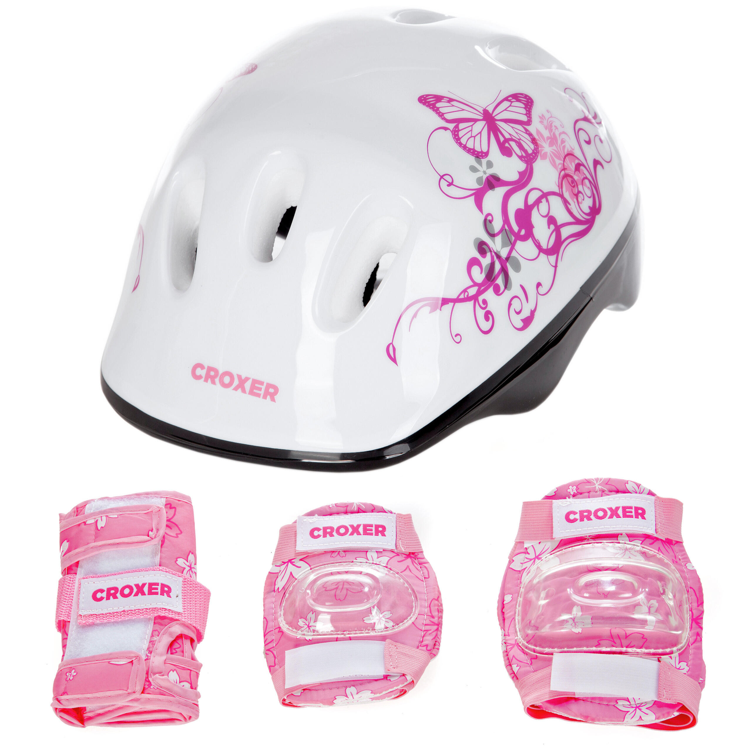 Zestaw Croxer Kask Silky + Ochraniacze Fibre