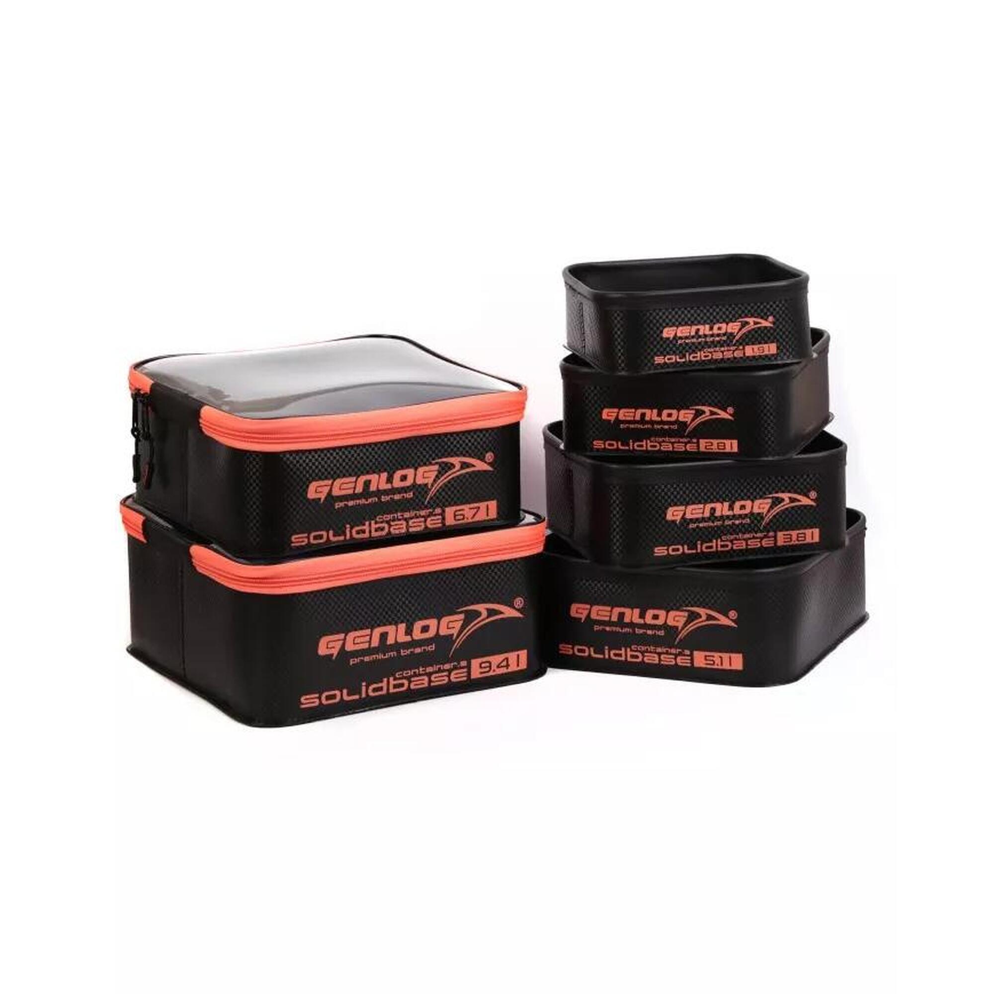 Zestaw wędkarski 5 pojemników EVA SOLID Base Carbon C-28x28x12+5