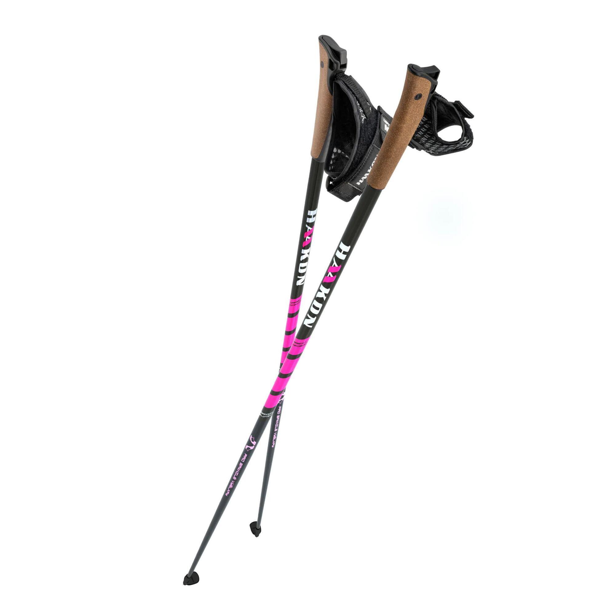 Kije do Nordic walking HAAKON Black-Pink Carbon Composite