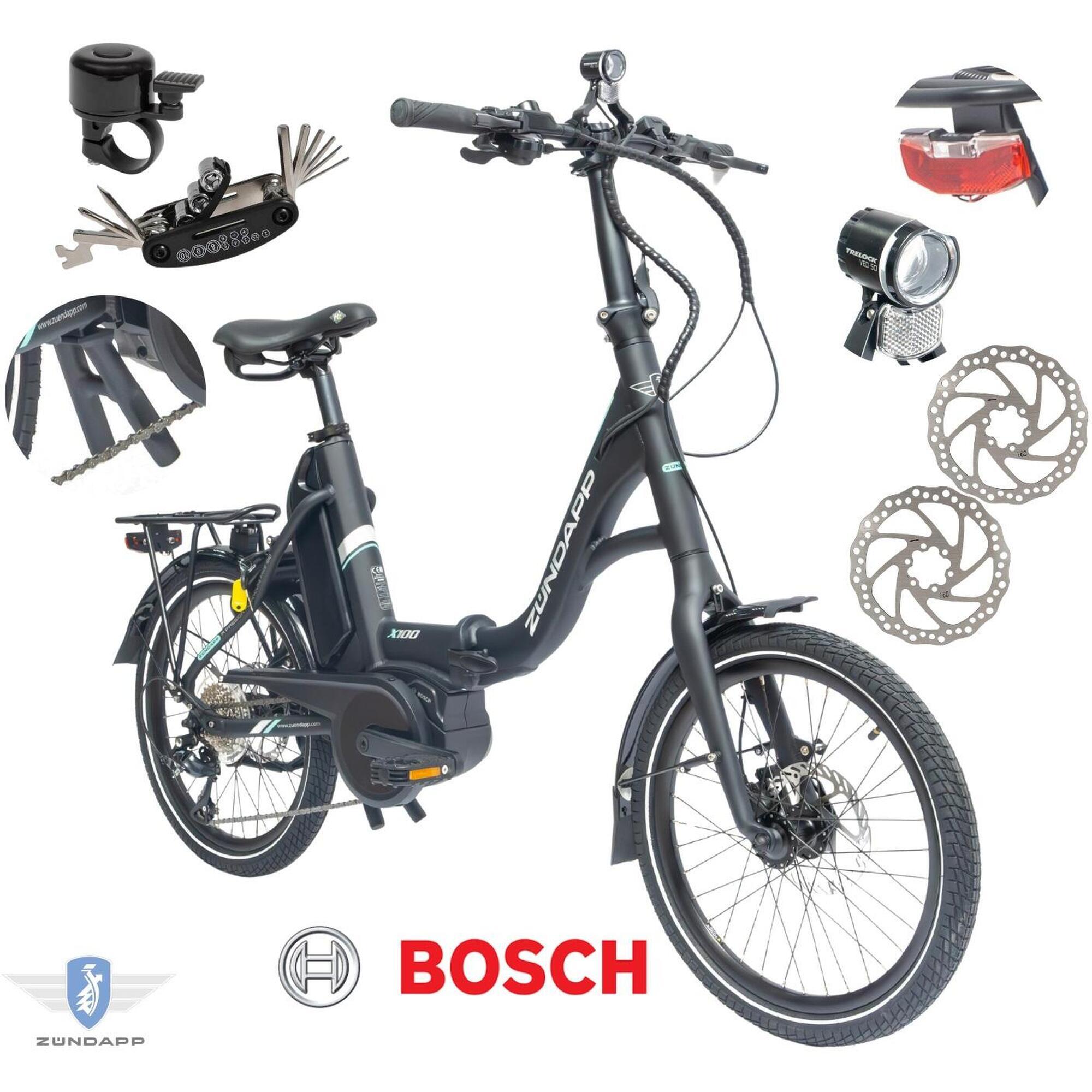 Rower Elektryczny Damski Męski Składany 20" BOSCH 250 W LCD Składak SHIMANO