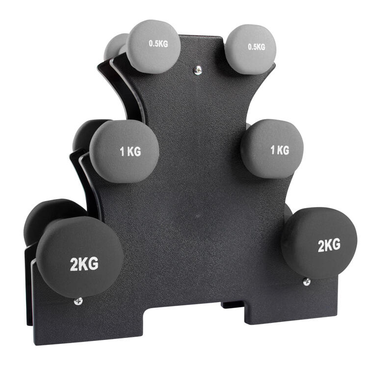Zestaw hantli neoprenowych z uchwytem