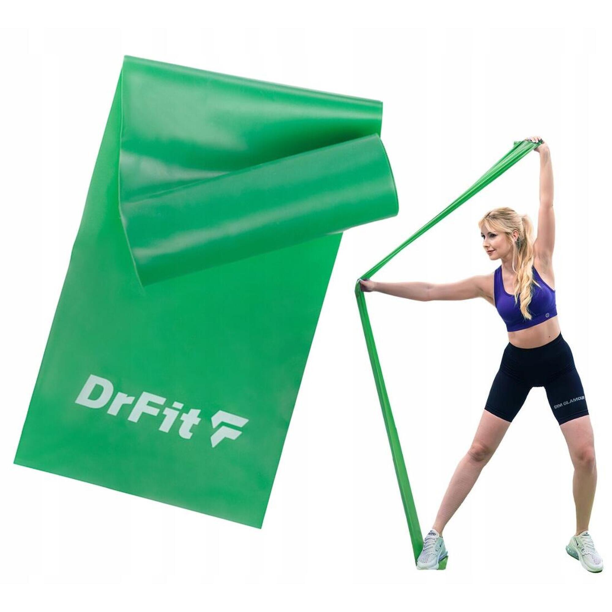 Taśma lateksowa do ćwiczeń fitness guma oporowa do treningu flat band DrFit