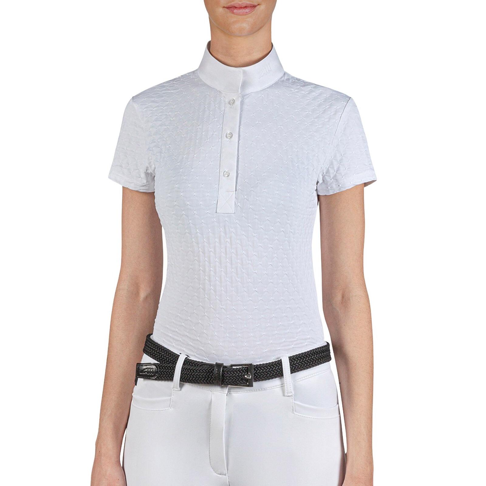 Koszulka polo do zawodów jeździeckich Equiline Donna M/C