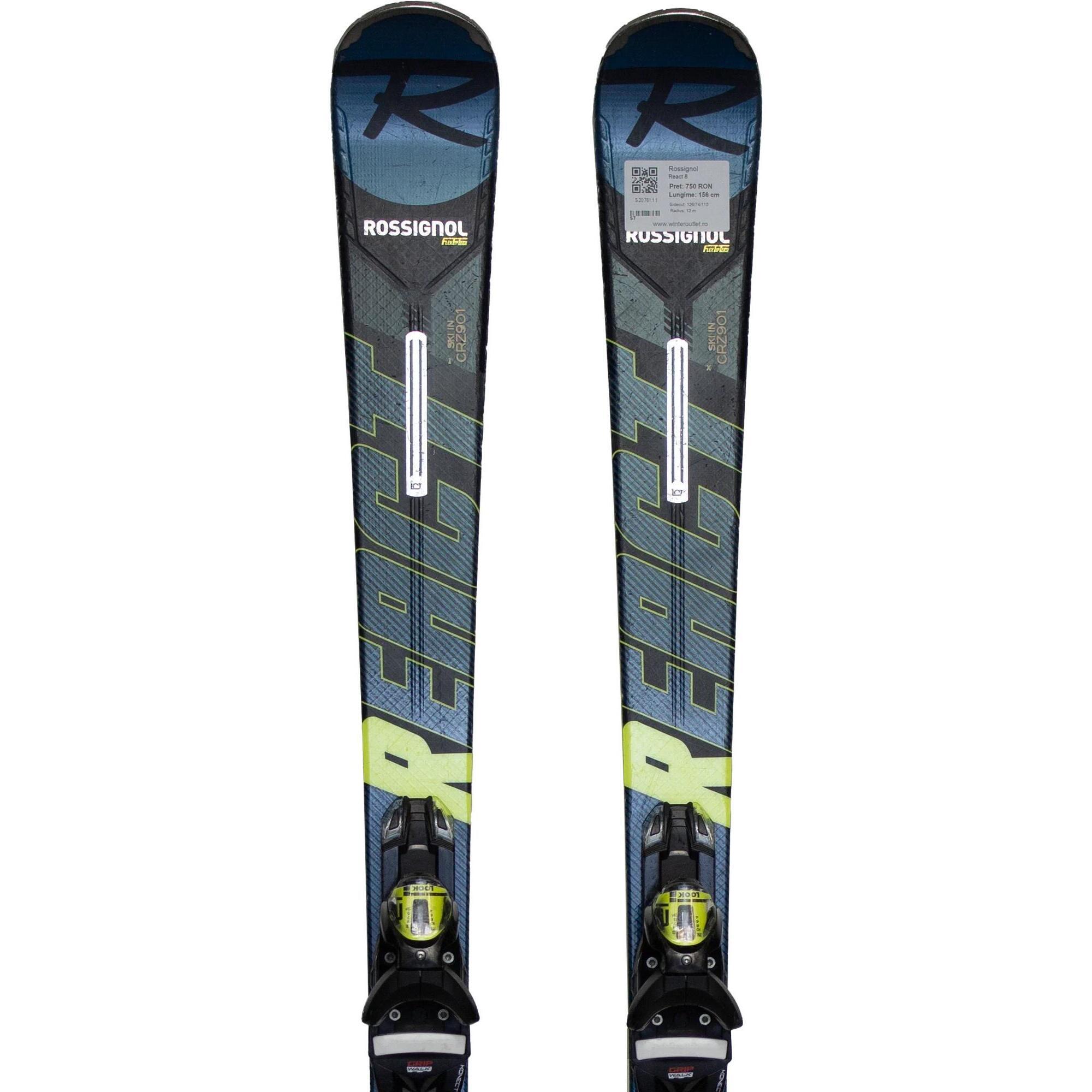 Second Life- Narty ROSSIGNOL React 8, 156 cm- Stan dobry