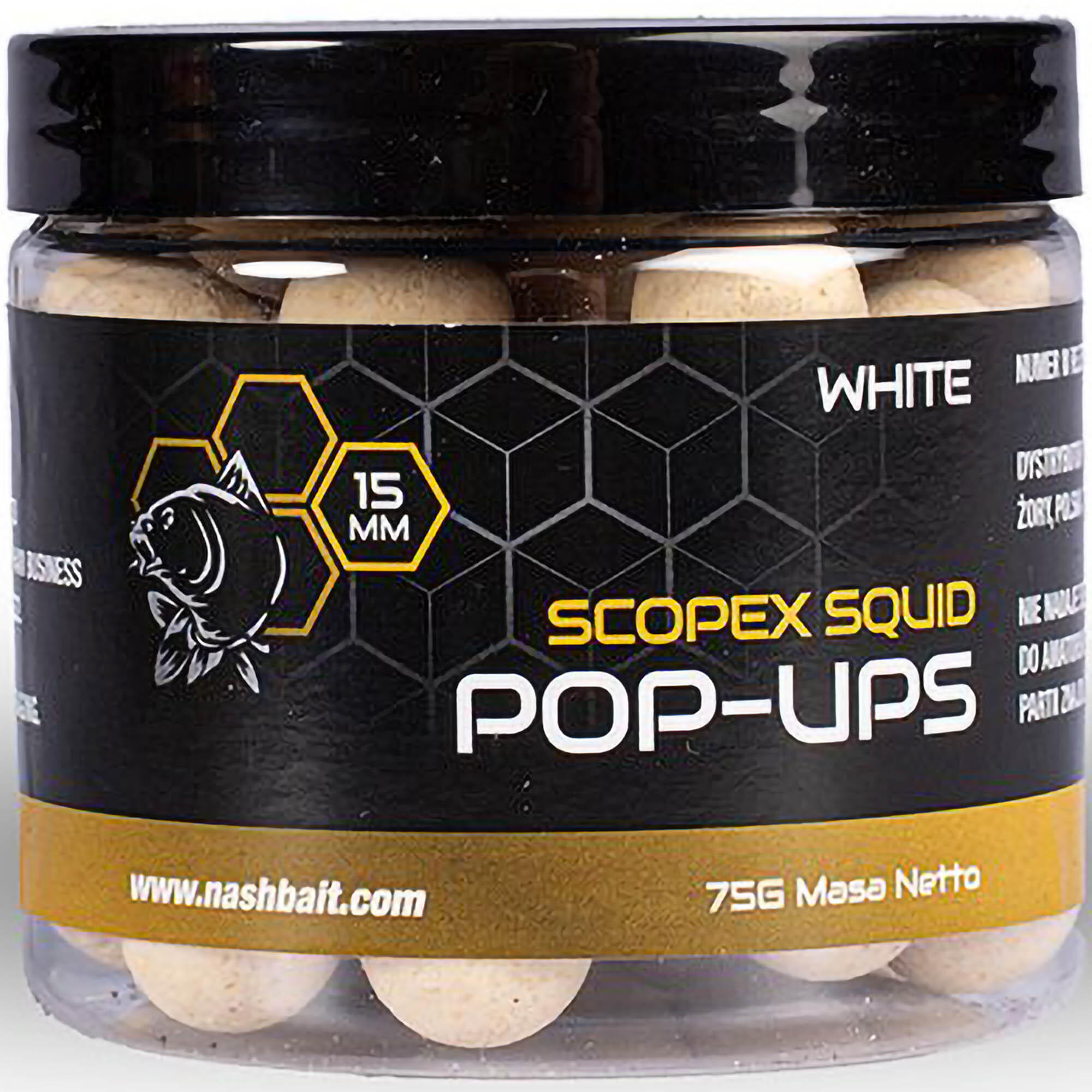 Przynęta Kulki Pływające Pop Up Nash Scopex Squid White 12 Mm 75 G