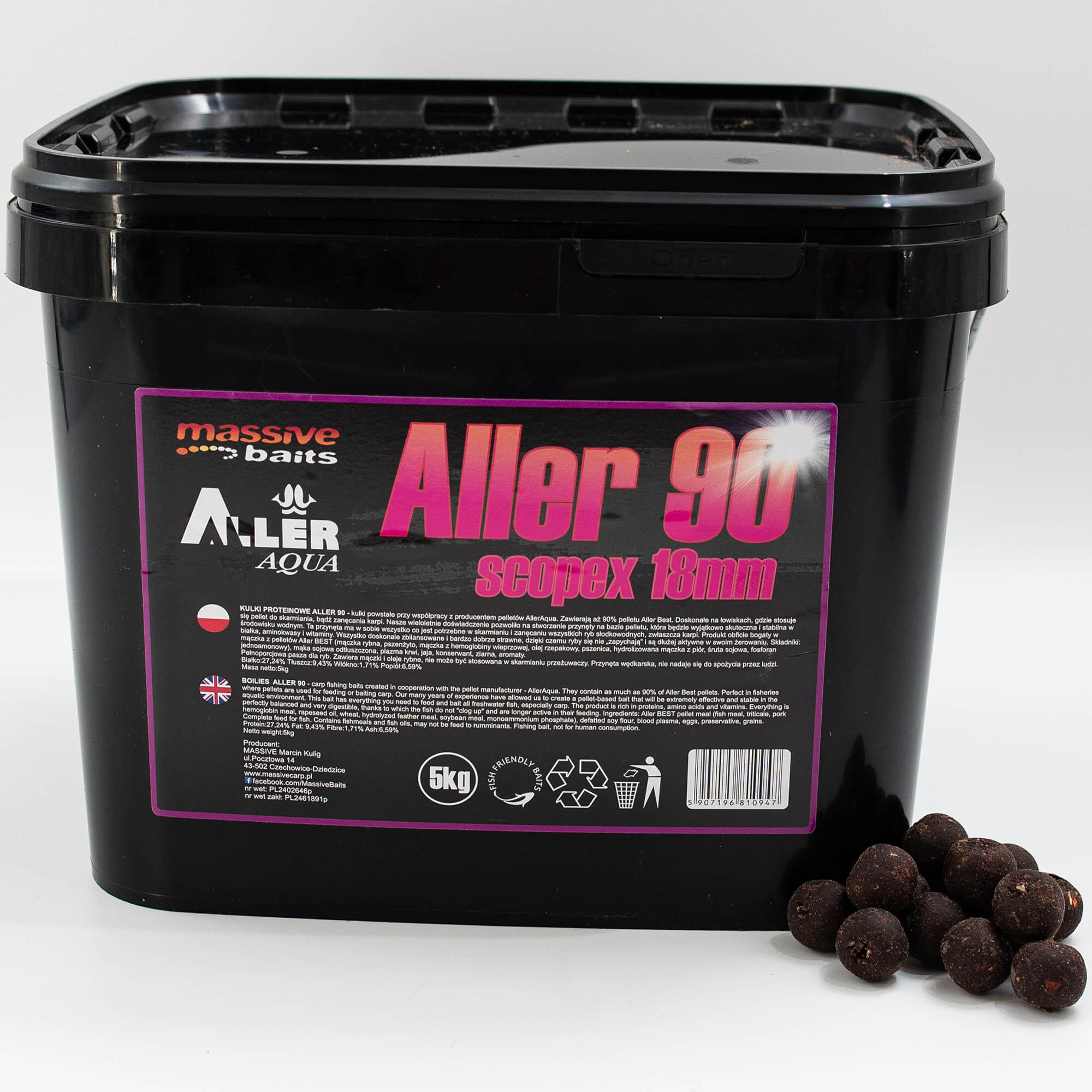 Kulki Massive Baits Aller 90 Scopex 18Mm 5Kg
