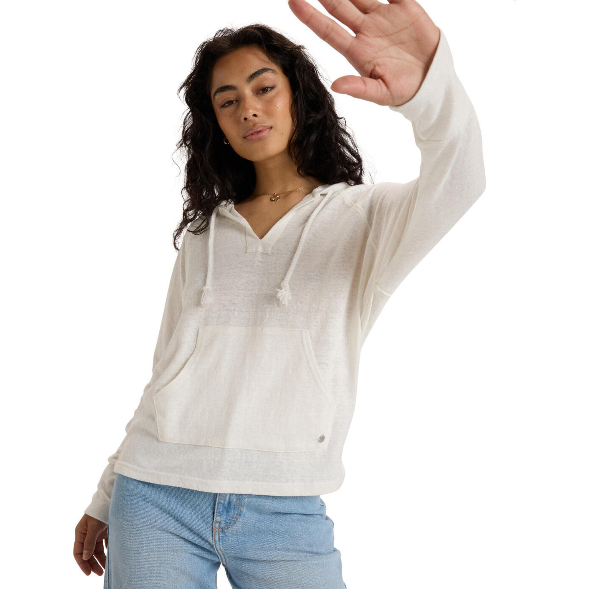 Bluza z kapturem dla Kobiety DESTINATION SURF Biały