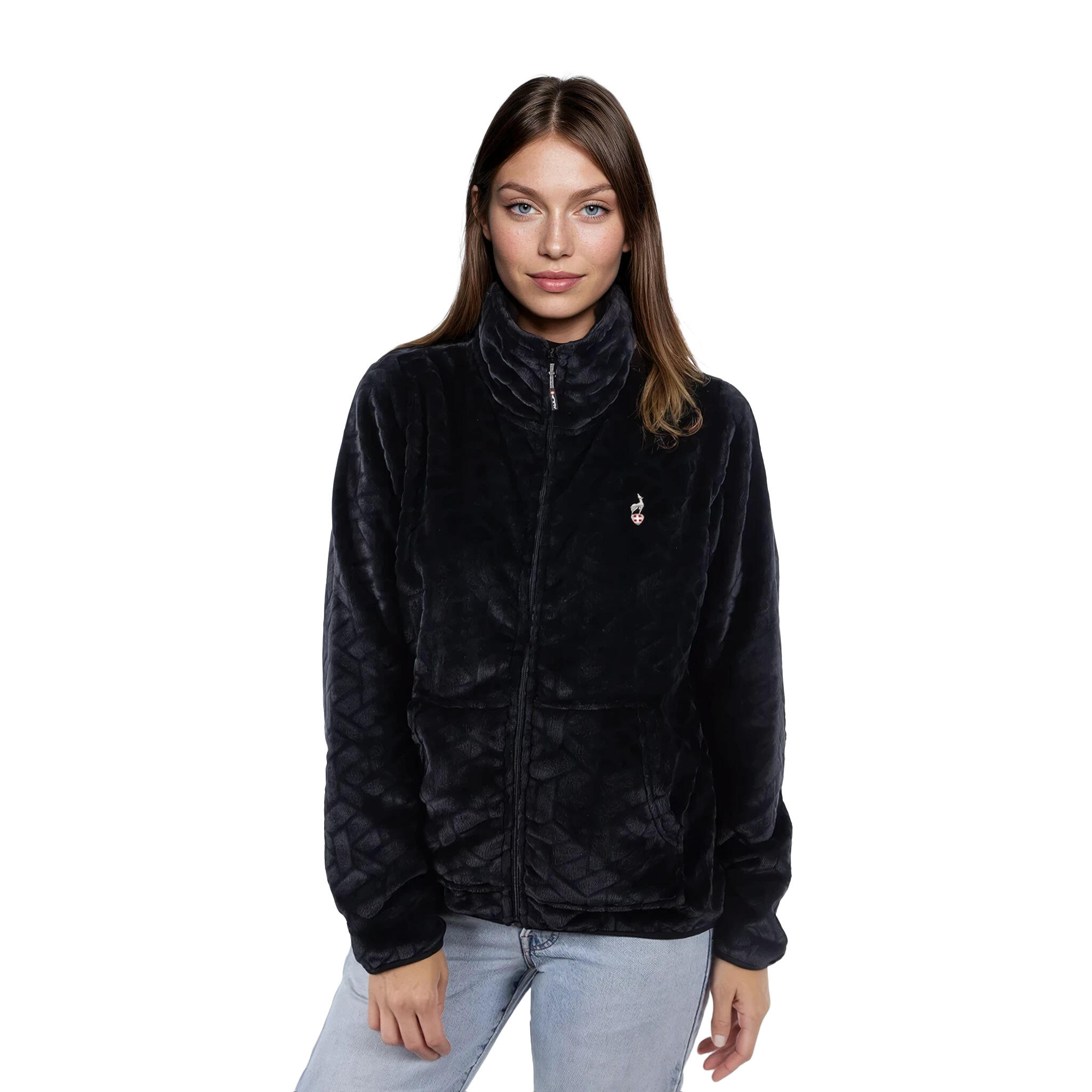 Bluza polarowa damska AULP VIRLO Ciepła Rozpinana z kołnierzem