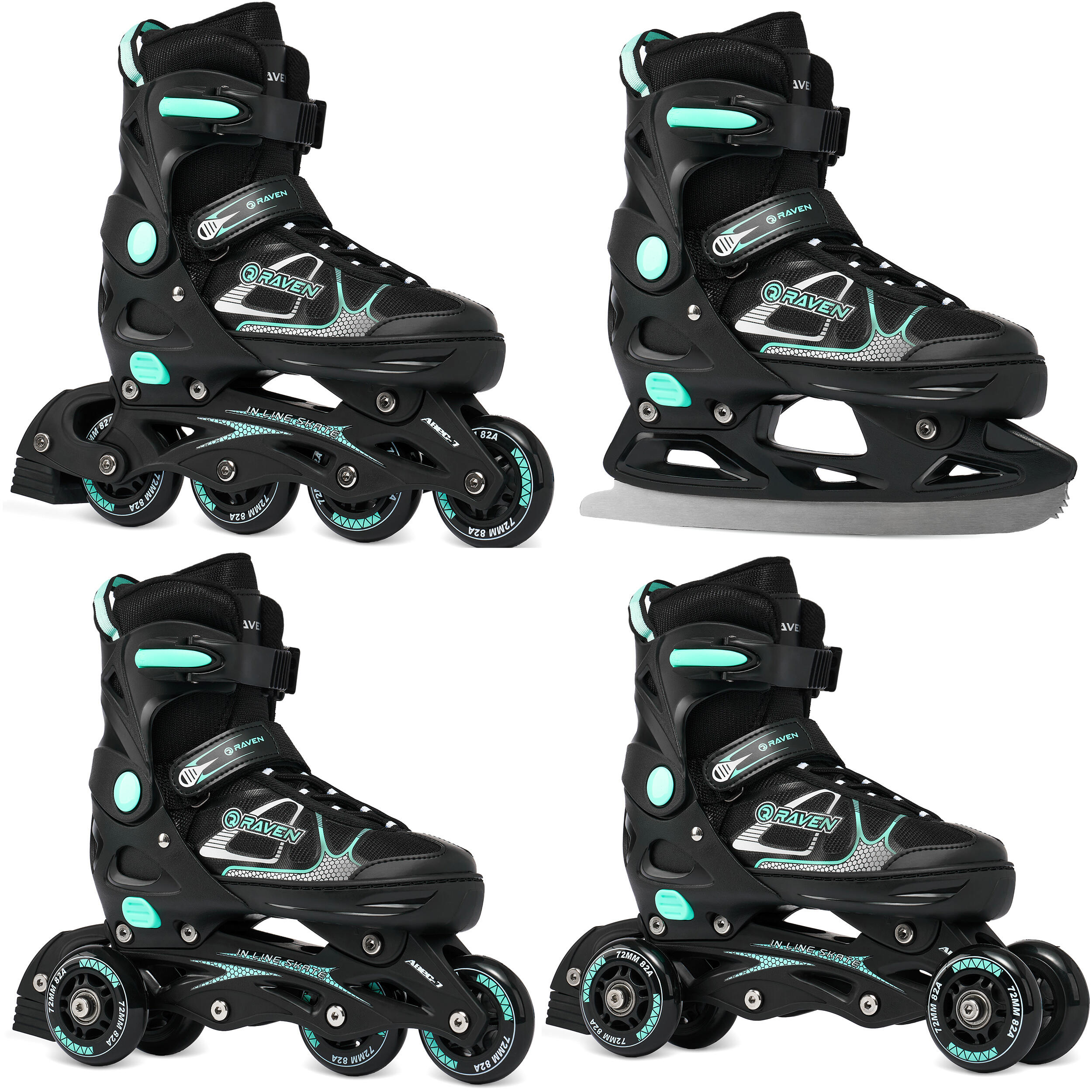 Rolko-Wrotki 4w1 Regulowane Raven Spirit