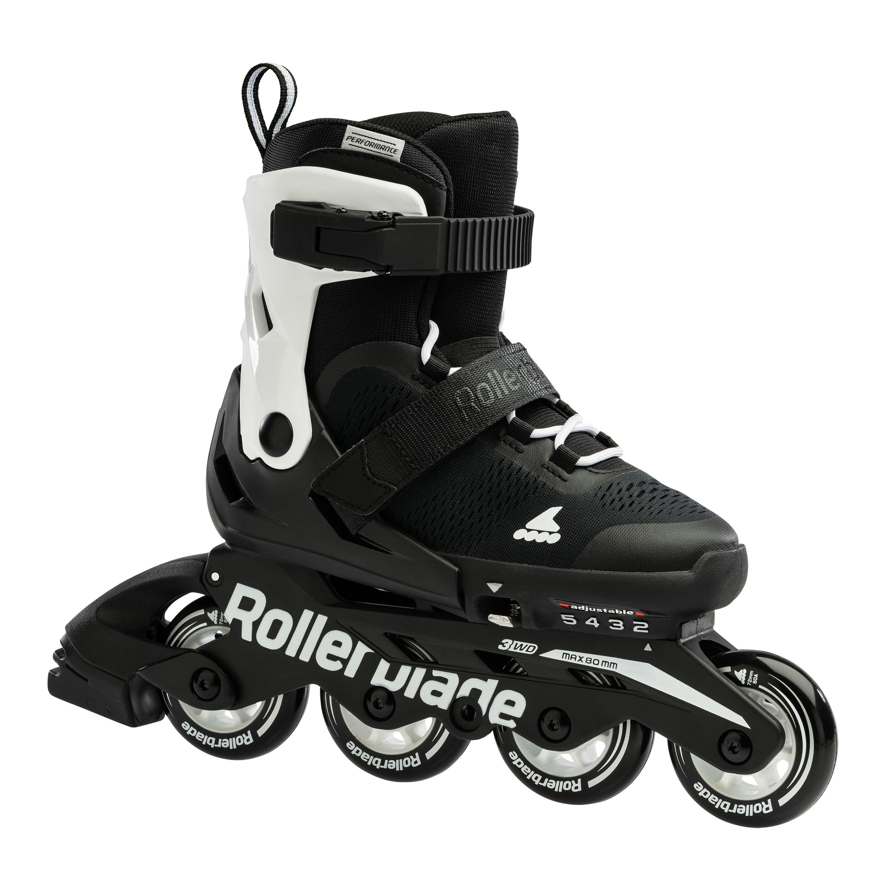 Dzieci rolki oddychające Rollerblade Microblade czarne