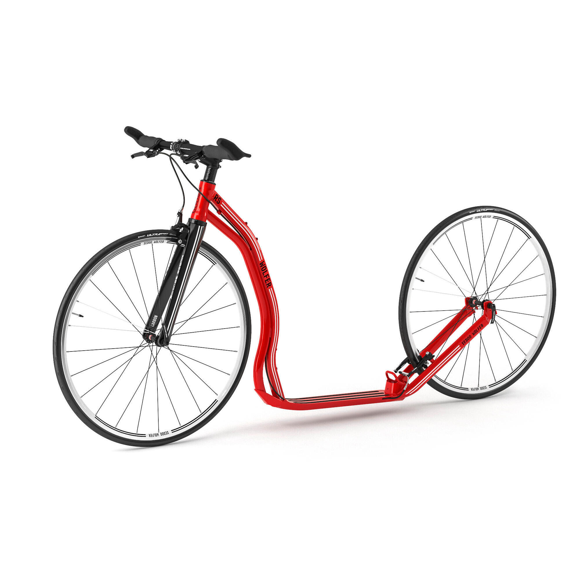 Hulajnoga Yedoo Wolfer RS z kołami pneumatycznymi 28/28 czerwona