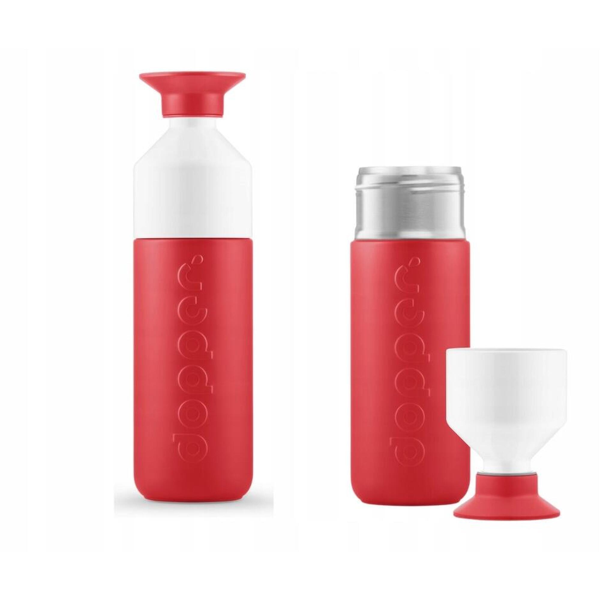 Butelka termiczna Dopper Deep Coral 580 ml z kubkiem