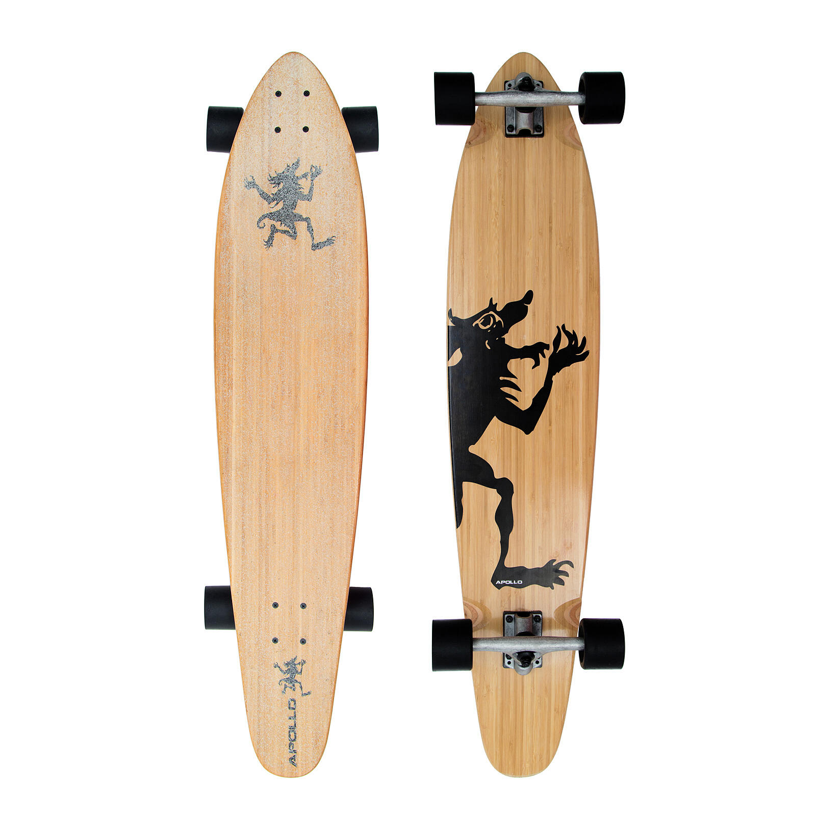 Longboard – Deskorolka Bambusowa ABEC-9 dla Nastolatków i Dorosłych, Kicktail