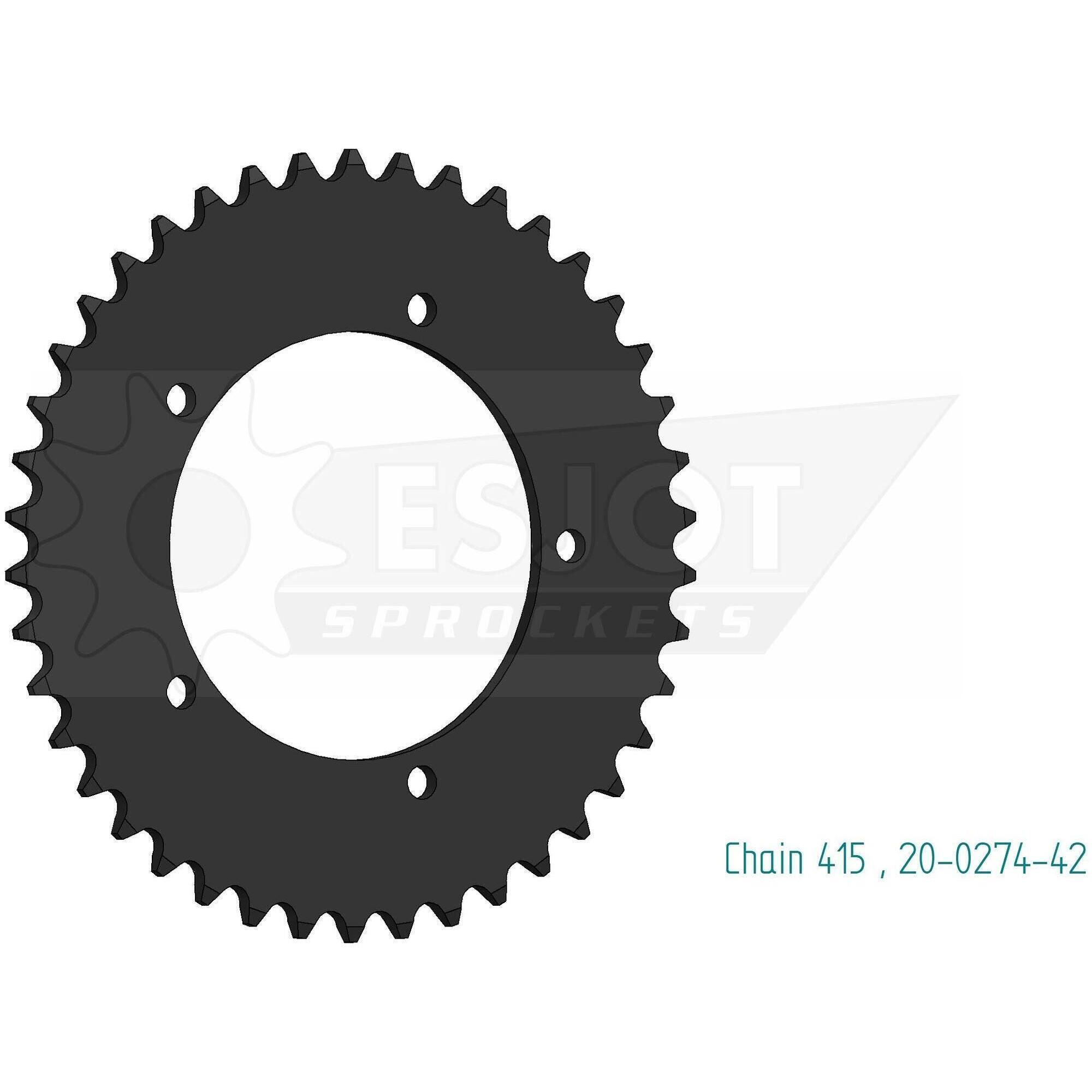 Zębatka rowerowa Esjot 415 42z stal czarna