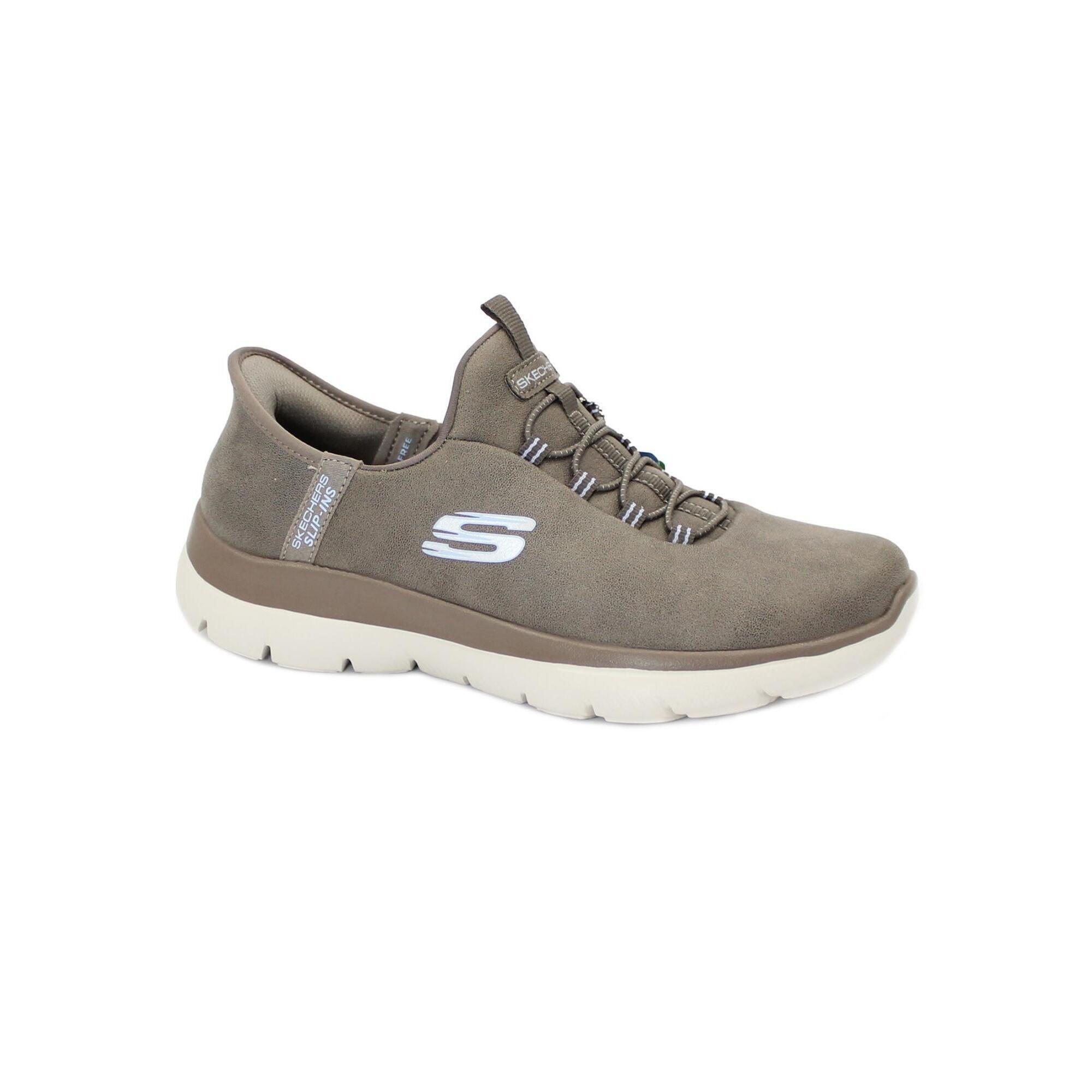 Buty SKECHERS SUMMITS-UNKNOWN TRAI SLIP-INS Brązowy