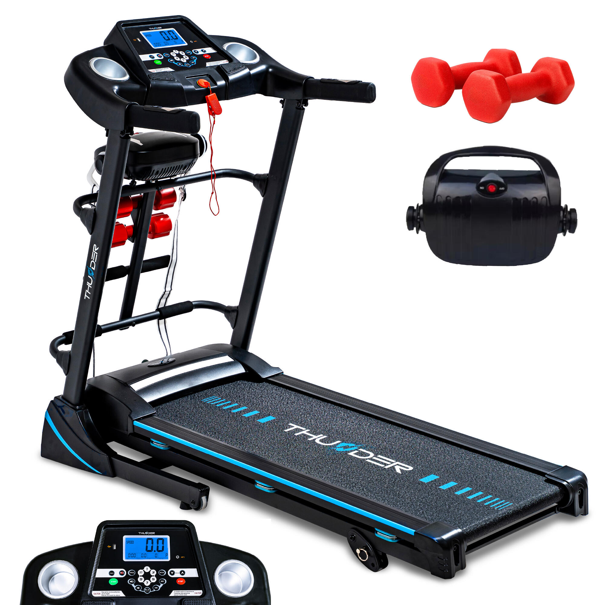 Bieżnia treningowa do biegania składana Thunder ICON-D-BLACK 17 km/h