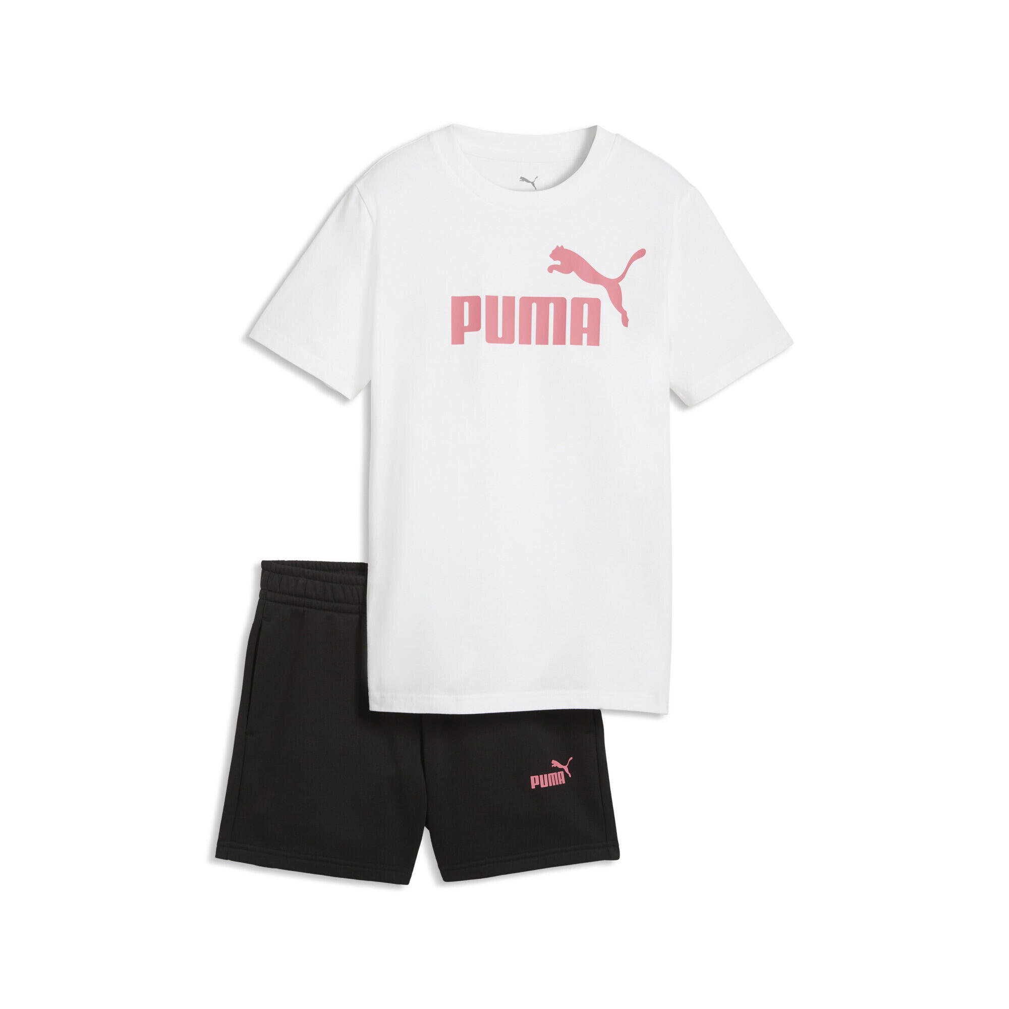 Młodzieżowy zestaw Essentials z koszulką i szortami z logo No.1 PUMA