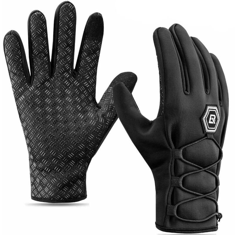 Rękawiczki rowerowe zimowe dla dorosłych Rockbros S077-6BK