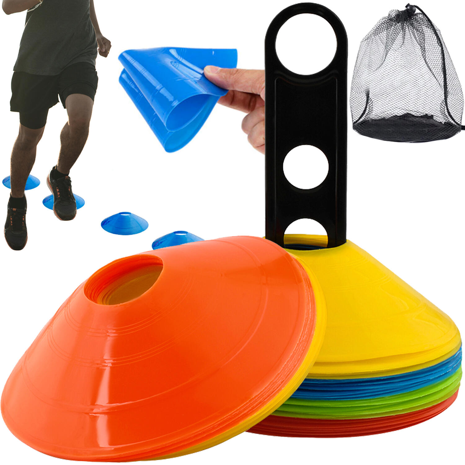 Pachołki Treningowe Zestaw Talerzyki do Piłki Grzybki